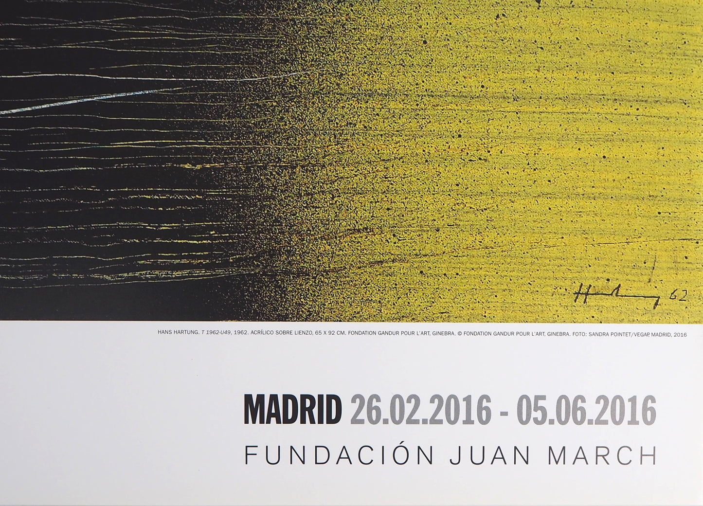 Hans HARTUNG : Composition abstraite - Affiche originale en couleurs