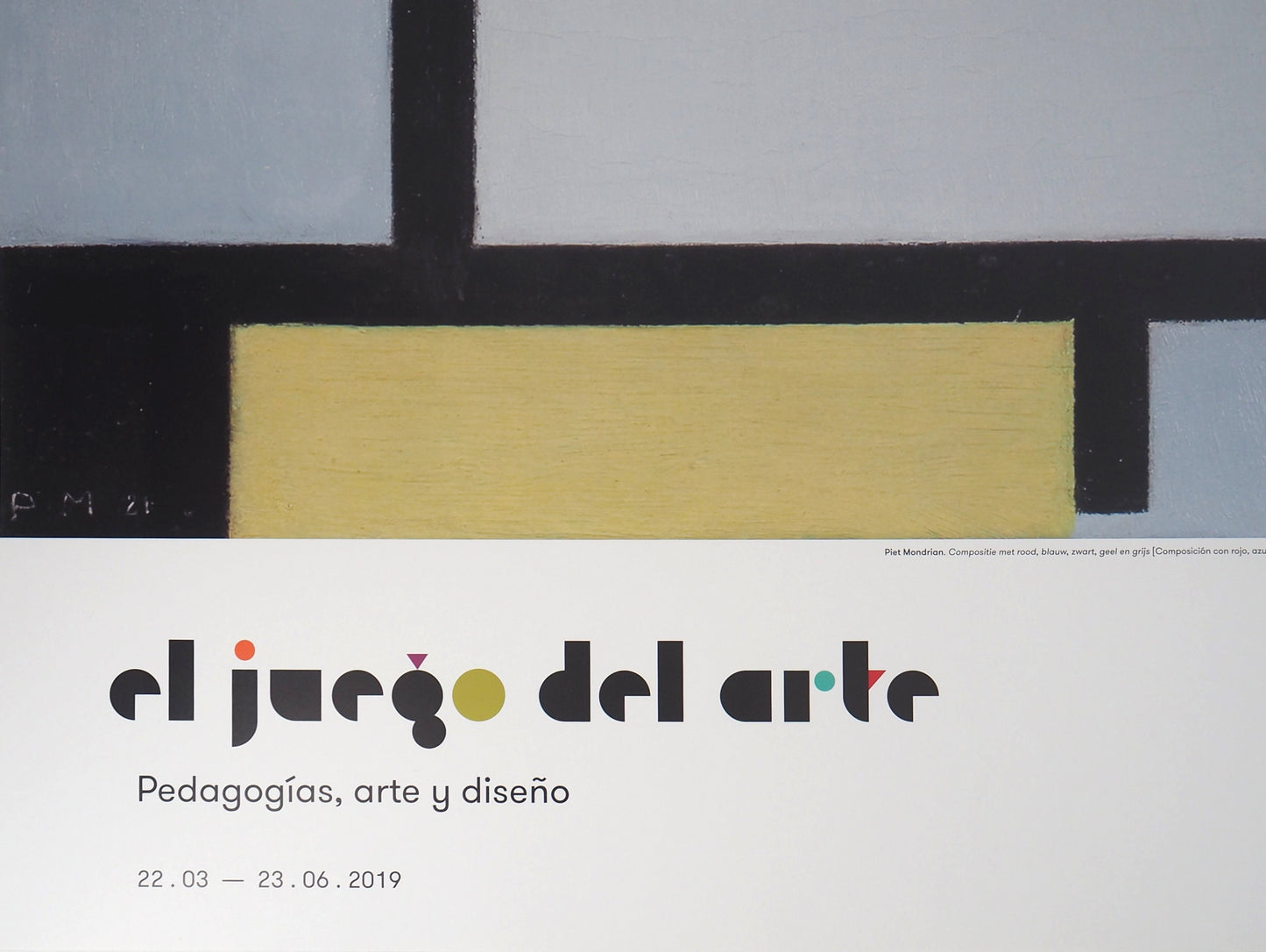 Piet MONDRIAN : Composition en jaune et rouge - Affiche originale signée