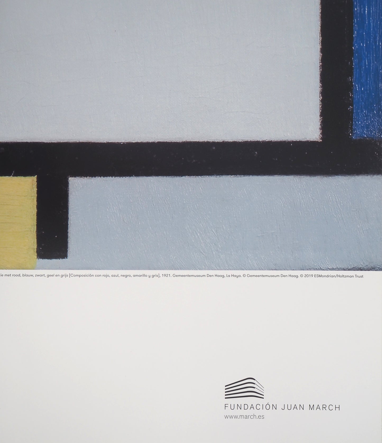 Piet MONDRIAN : Composition en jaune et rouge - Affiche originale signée