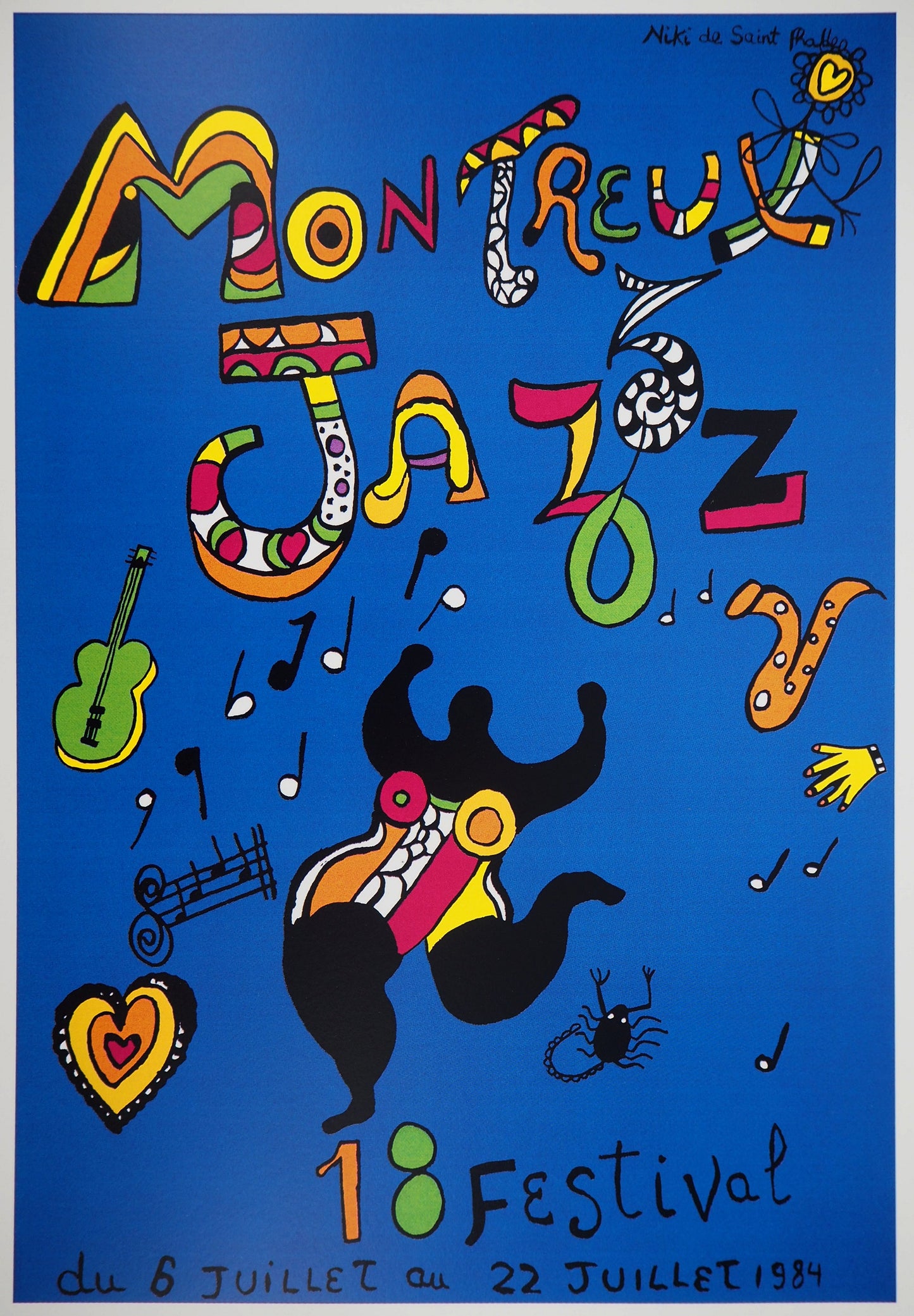 Niki de SAINT PHALLE : Dancing nana - Affiche signée