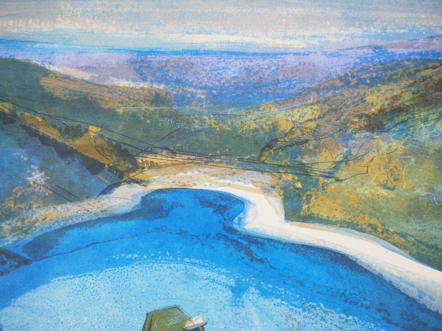 Camille HILAIRE : Le Lac de la Lauch - Lithographie originale signée