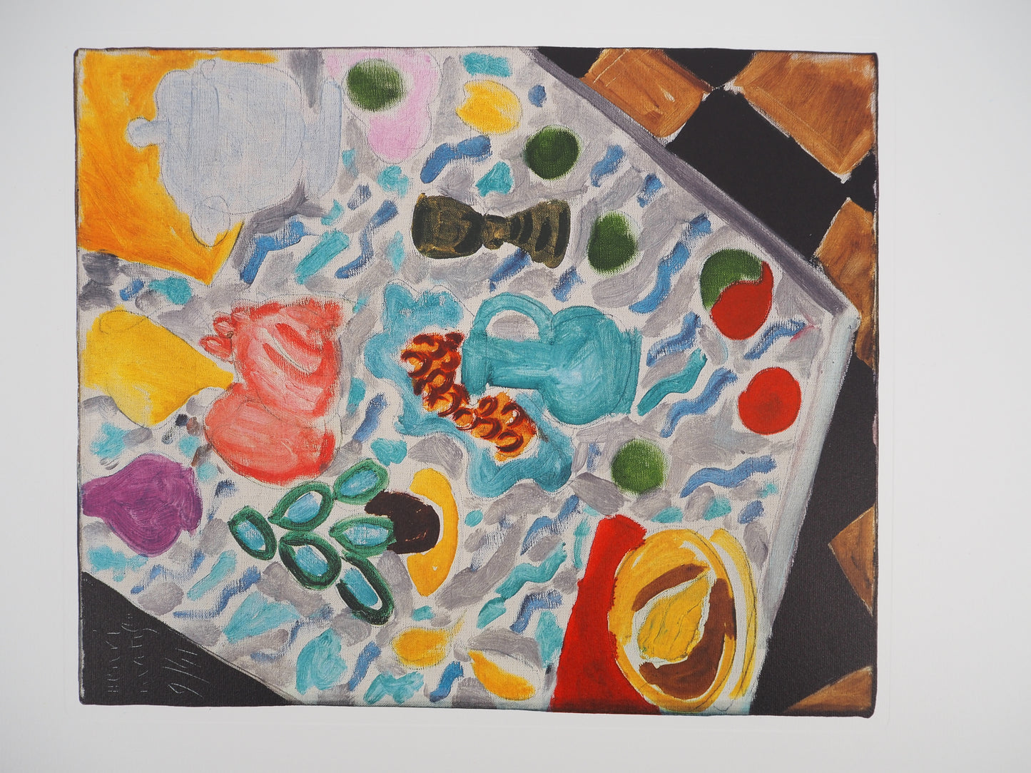 Henri MATISSE: Naturaleza muerta con mármol verde, litografía firmada