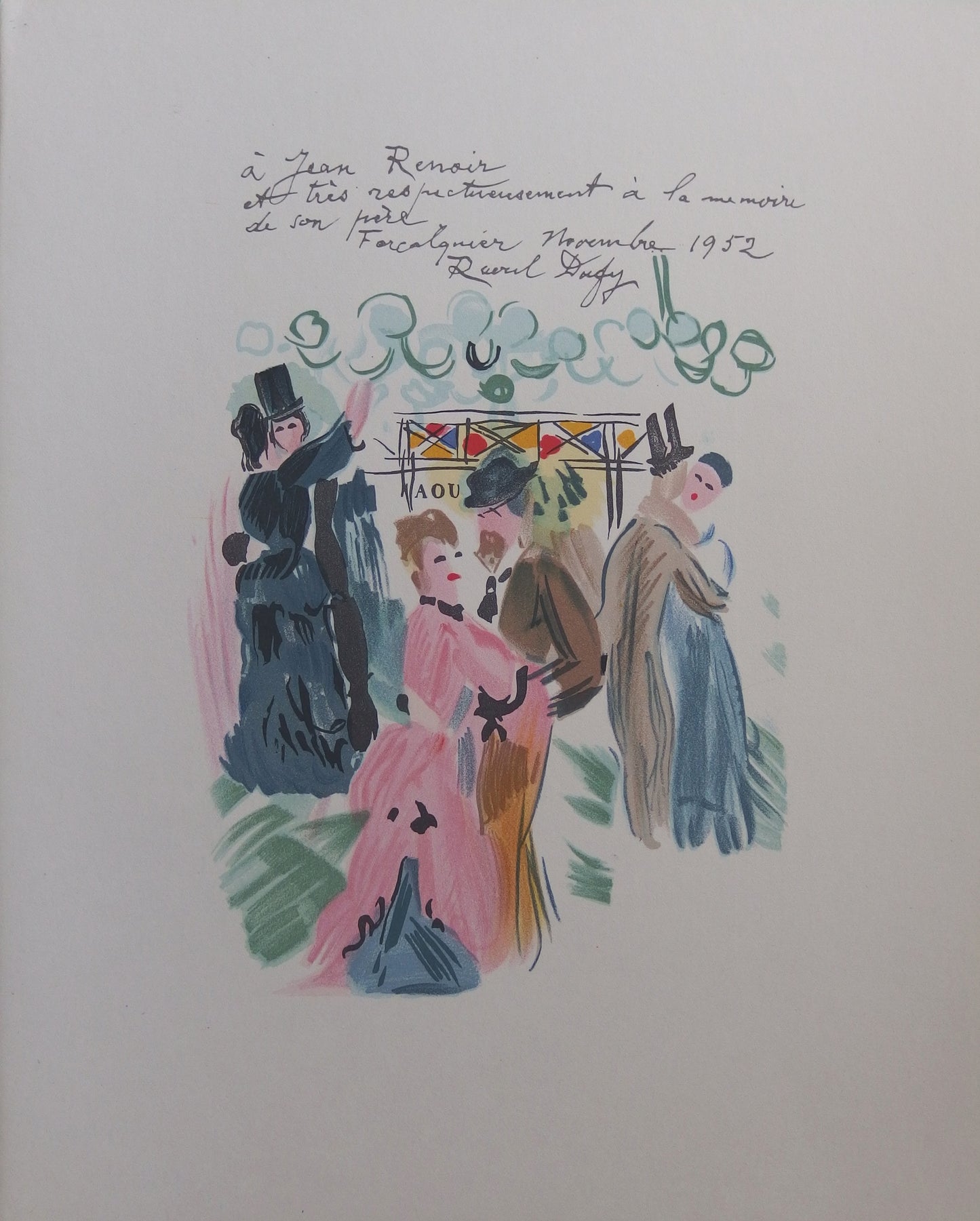 Raoul DUFY : Hommage à Renoir - Lithographie signée