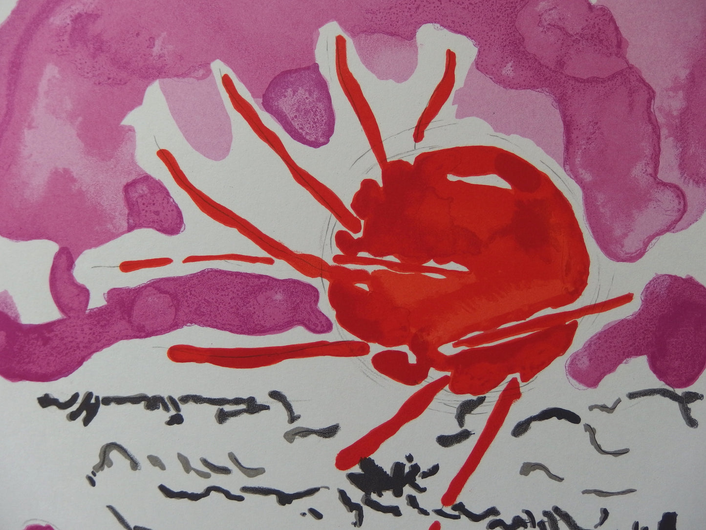 André MARCHAND : Soleil Couchant - Lithographie originale signée