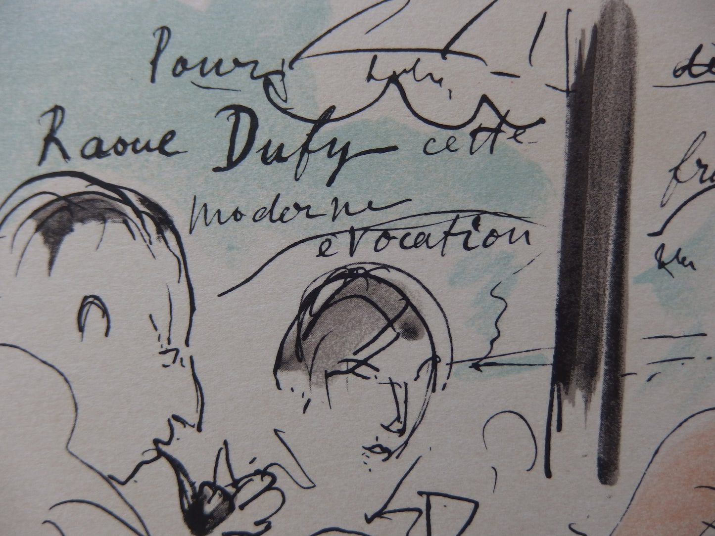 André DUNOYER DE SEGONZAC : A la terrasse d'un café - Lithographie originale signée