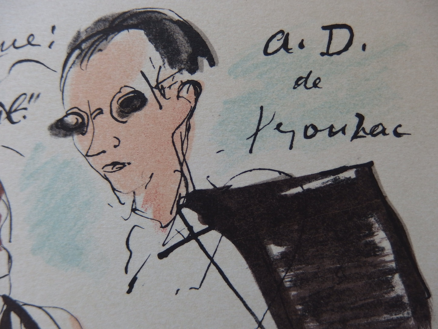 André DUNOYER DE SEGONZAC : A la terrasse d'un café - Lithographie originale signée