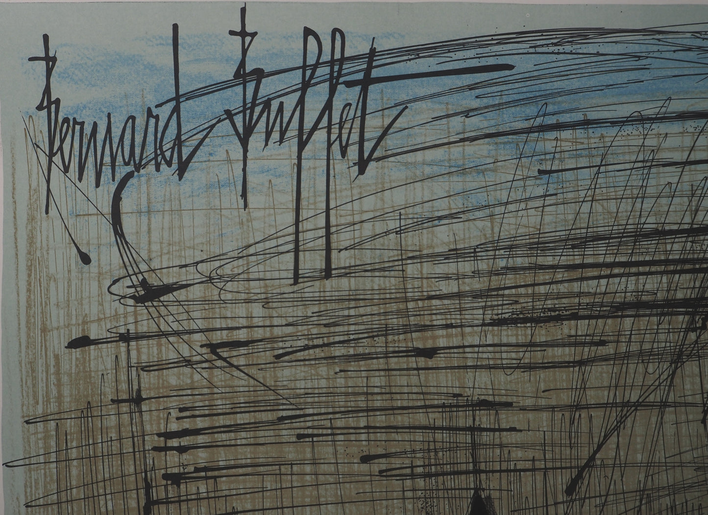 Bernard BUFFET : Château de Culan - Lithographie originale signée