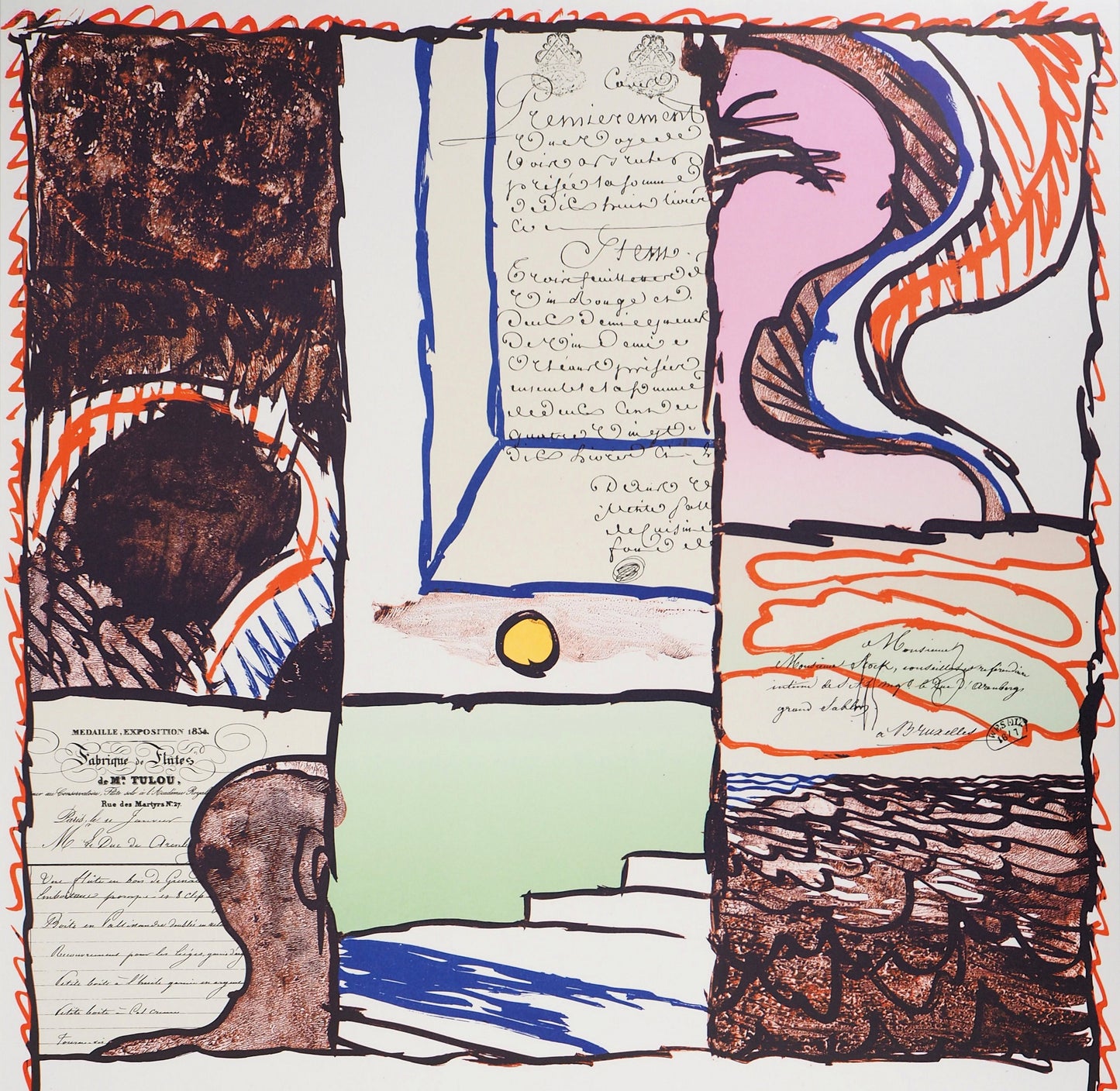 Pierre ALECHINSKY : Exposition 1980 - Lithographie originale
