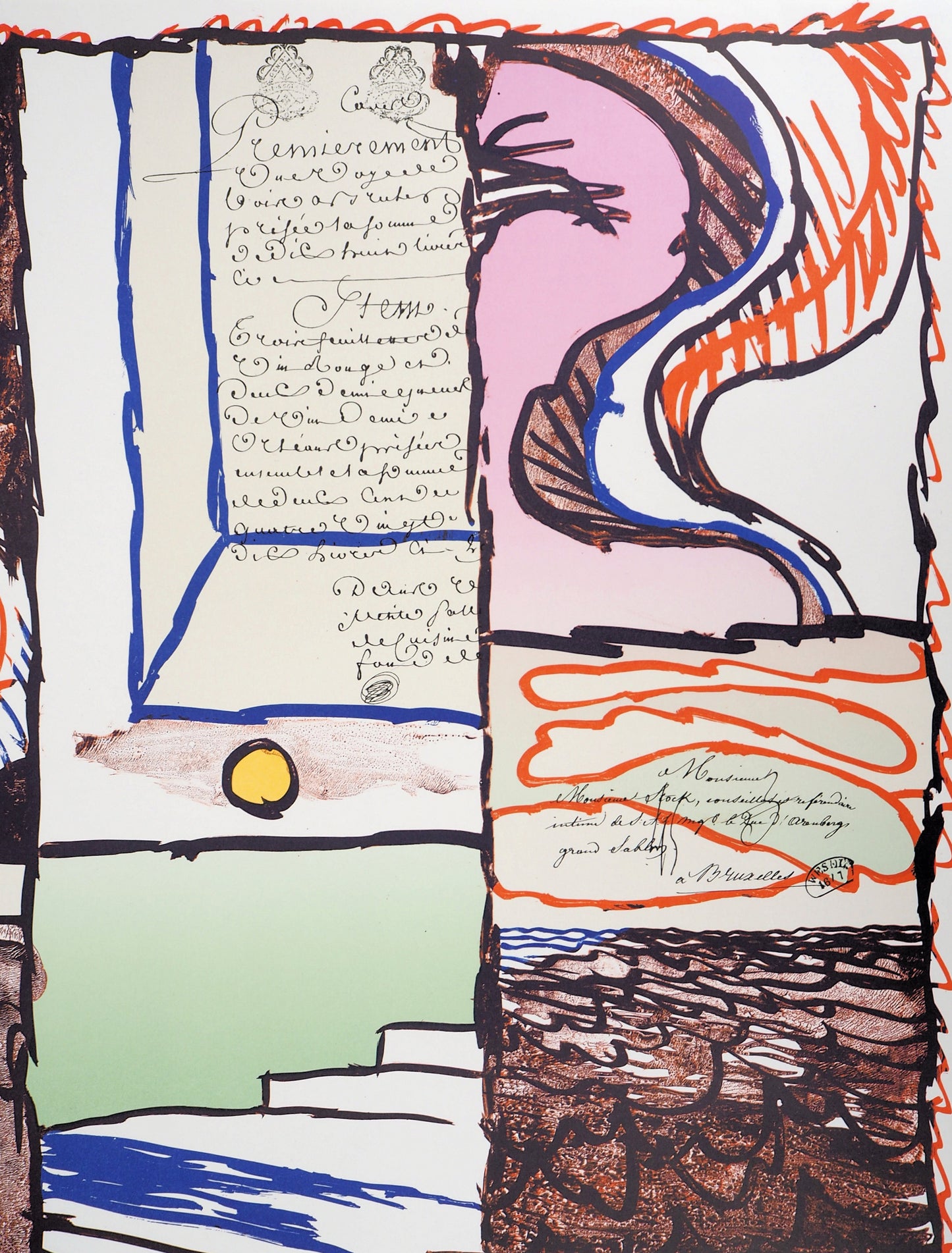 Pierre ALECHINSKY : Exposition 1980 - Lithographie originale