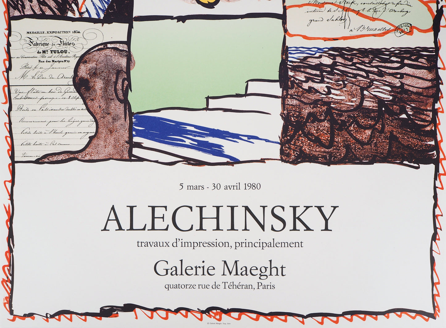 Pierre ALECHINSKY : Exposition 1980 - Lithographie originale