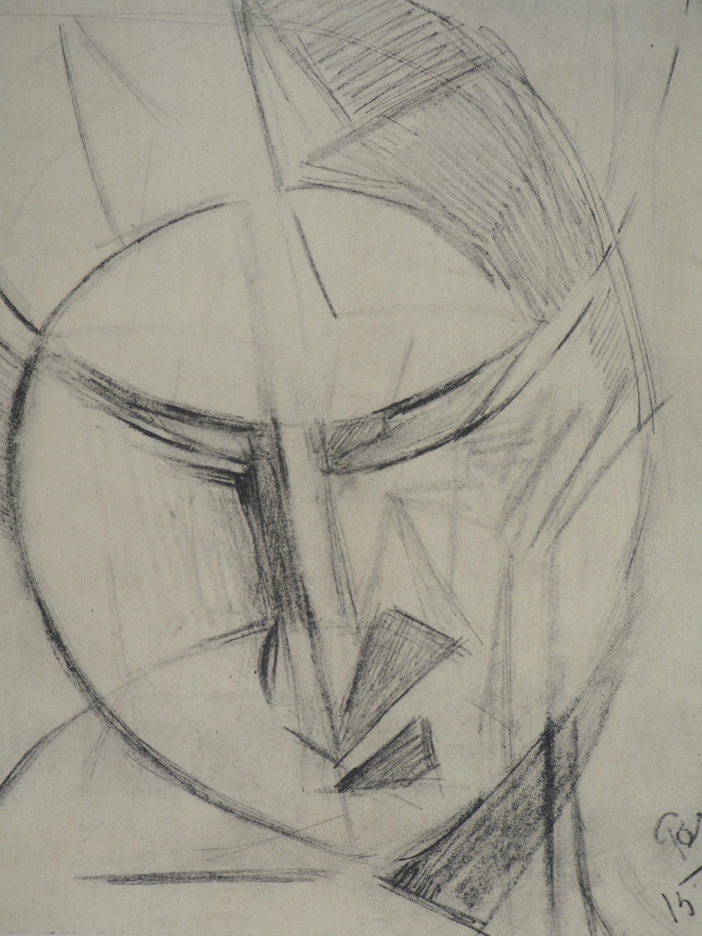 Antoine PEVSNER : Visage - Lithographie signée
