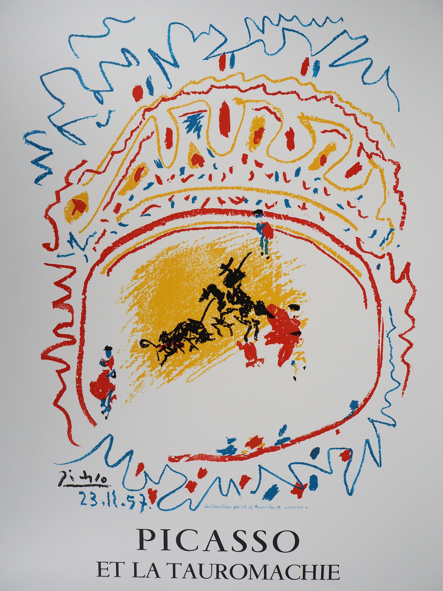 Pablo PICASSO : La Tauromachie - Lithographie signée