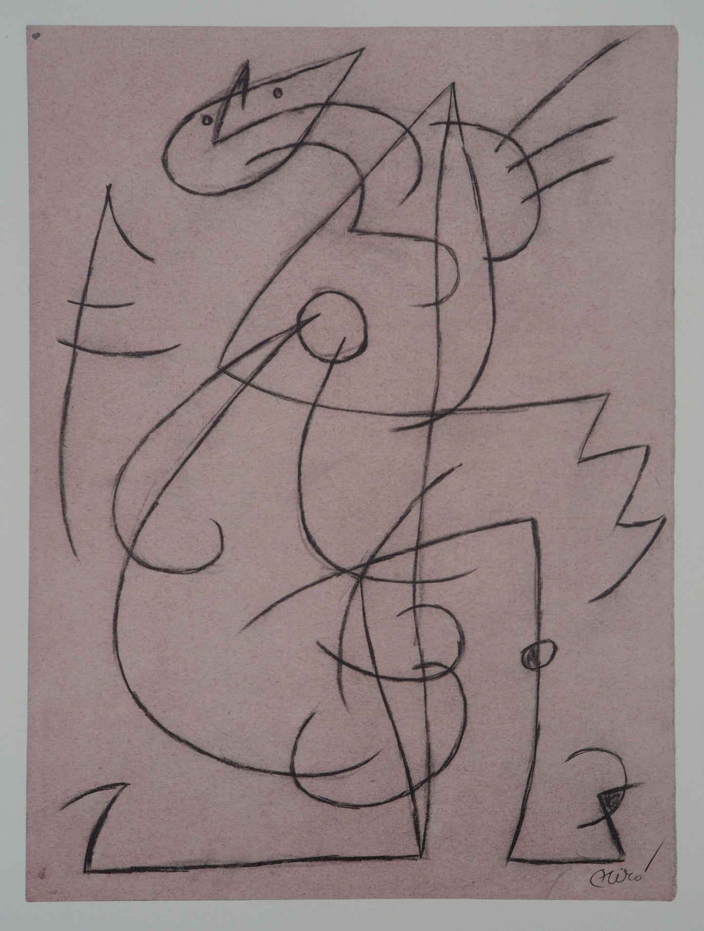 Joan MIRO: Personaje surrealista - Litografía firmada
