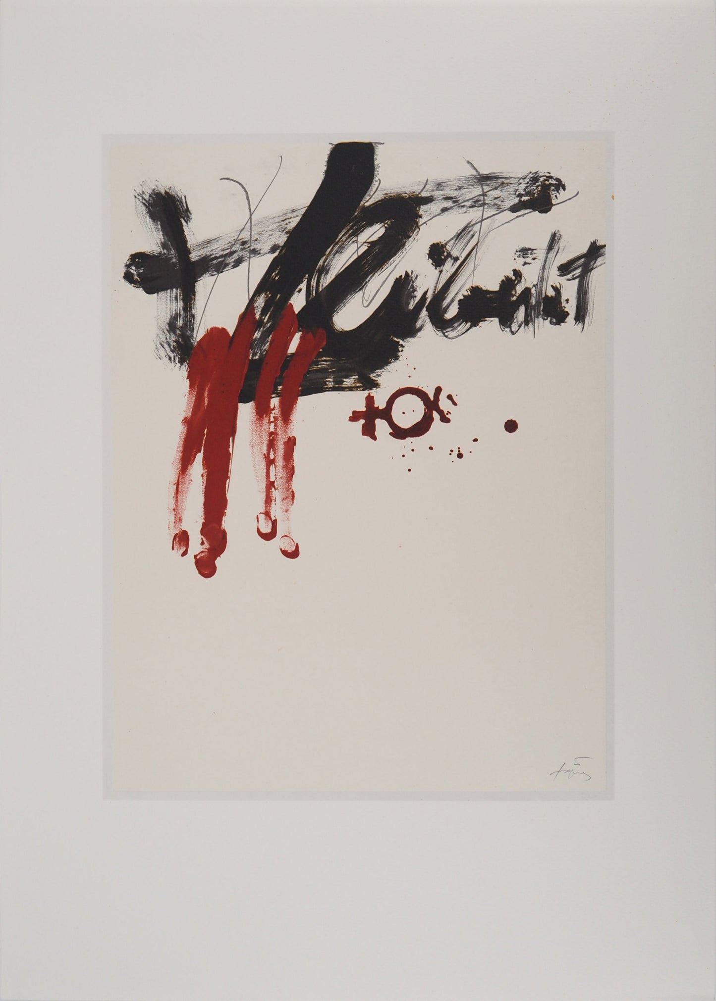 Antoni TAPIES : Liberté - Lithographie signée