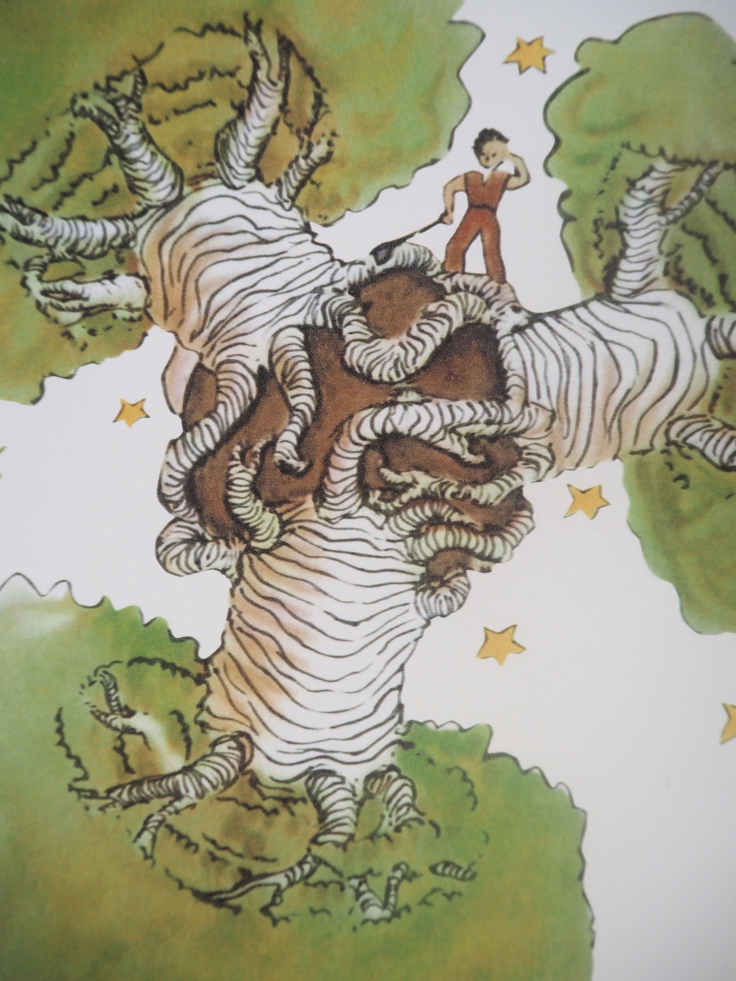 Antoine DE SAINT-EXUPERY: The Little Prince among the Baobabs - Lithograph
