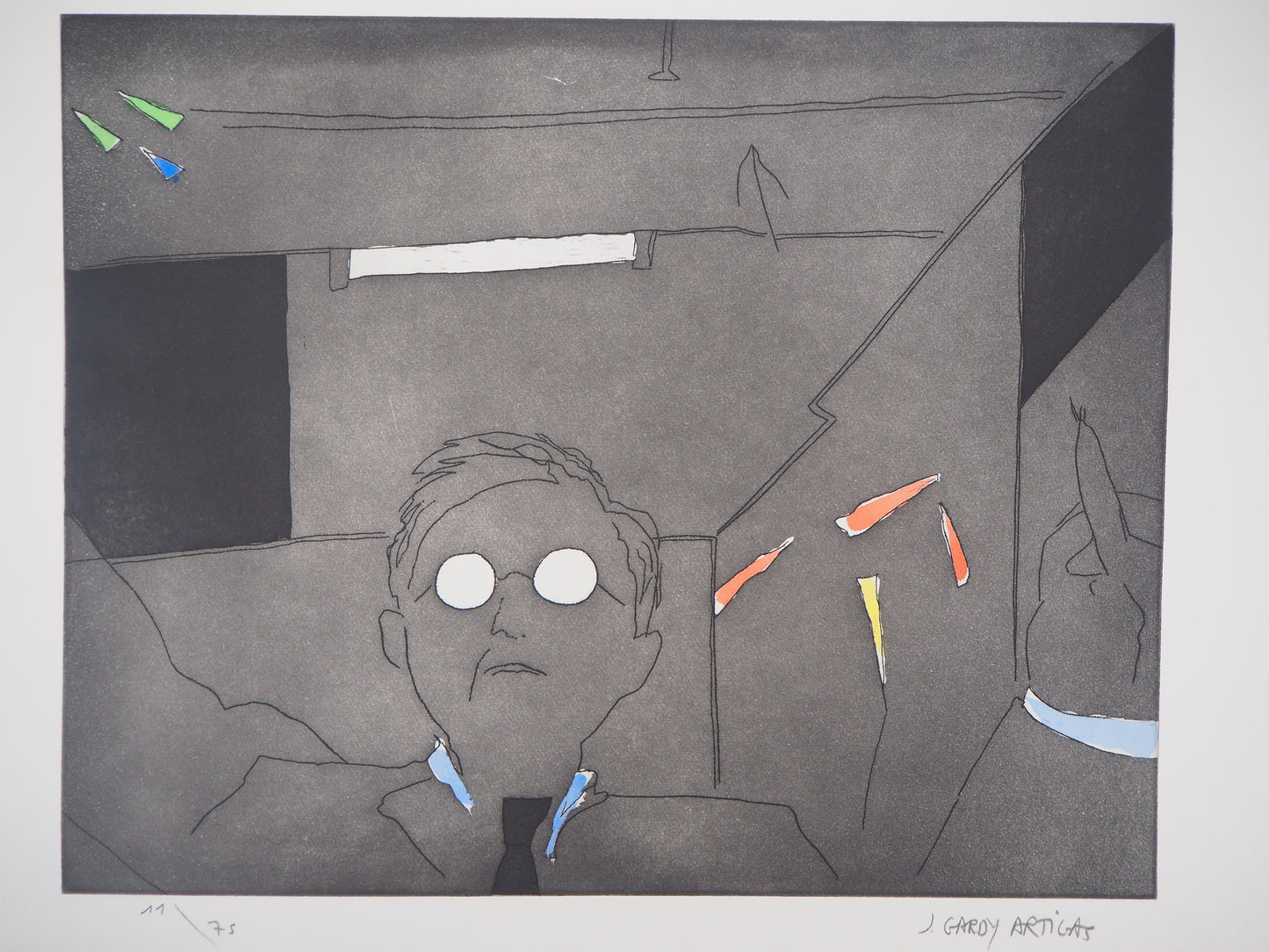 Joan GARDY ARTIGAS : Le peintre aveugle - Gravure originale signée