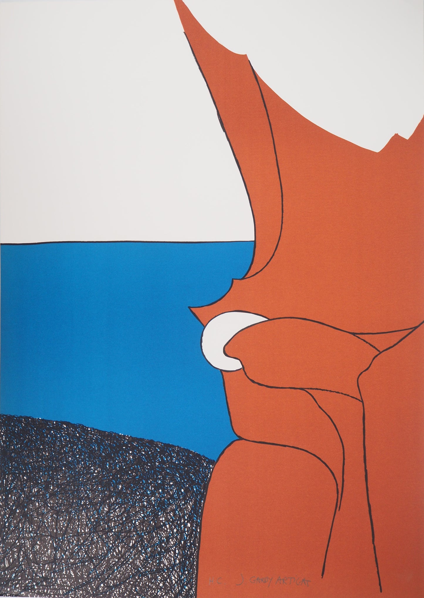 Joan GARDY ARTIGAS : Falaise - Lithographie originale signée