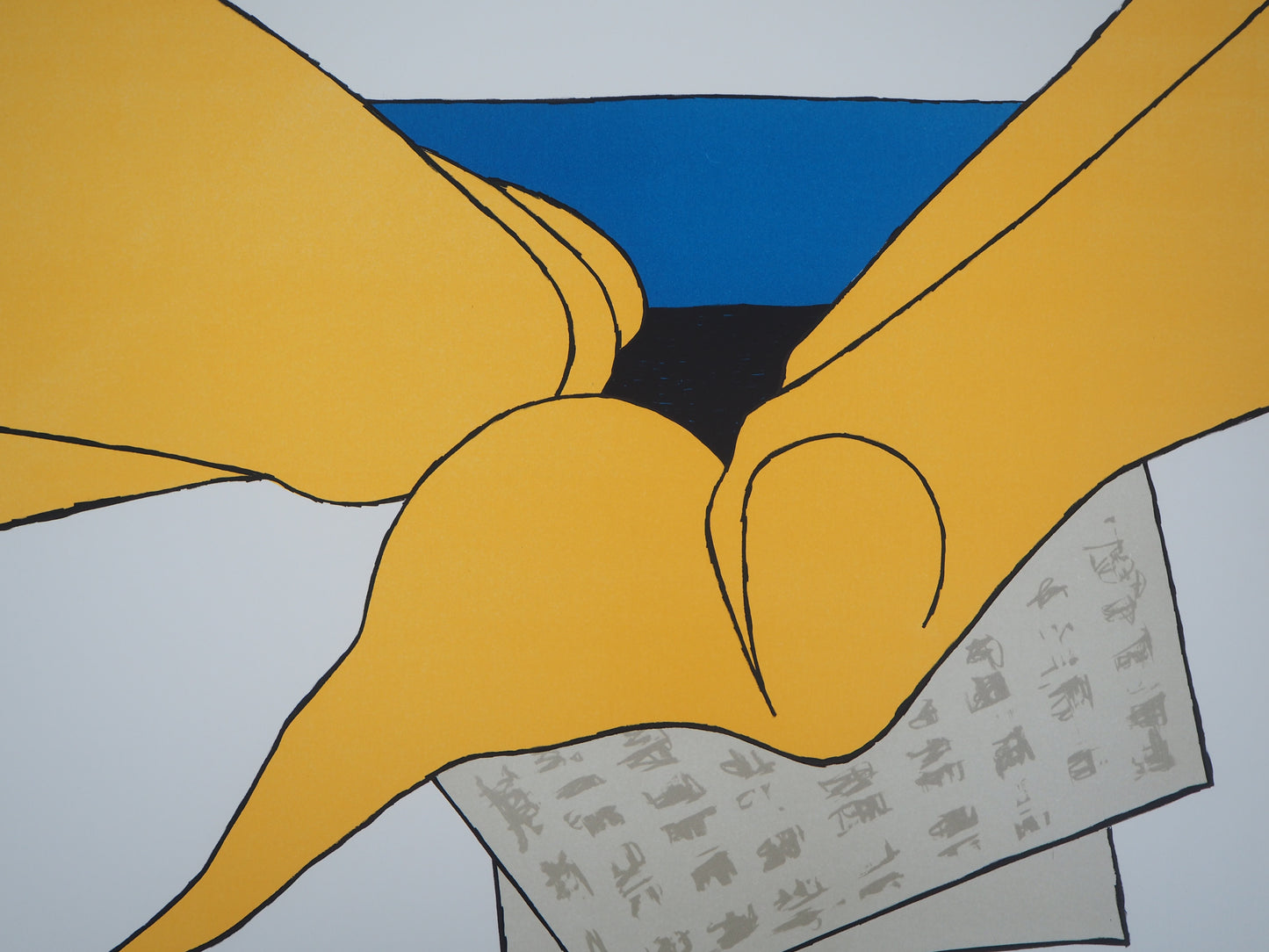 Joan GARDY ARTIGAS : Antillaise en journal sur la plage - Lithographie originale signée
