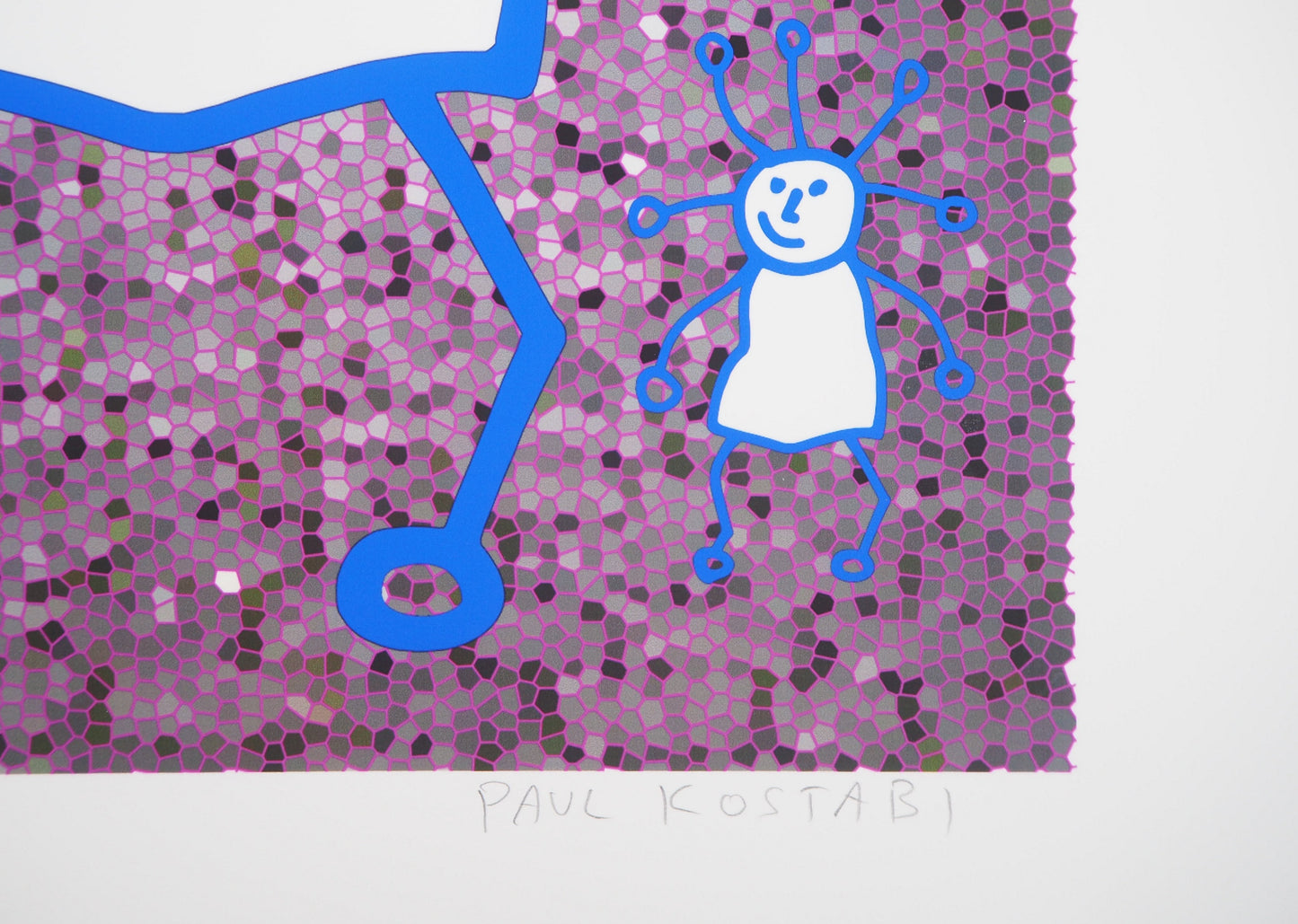 Paul KOSTABI : Mère et ses enfants - Giclée originale signée