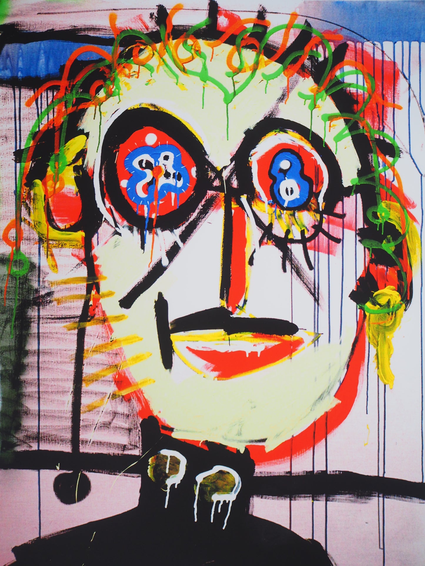 Paul KOSTABI : Portrait d'homme - Giclée originale signée