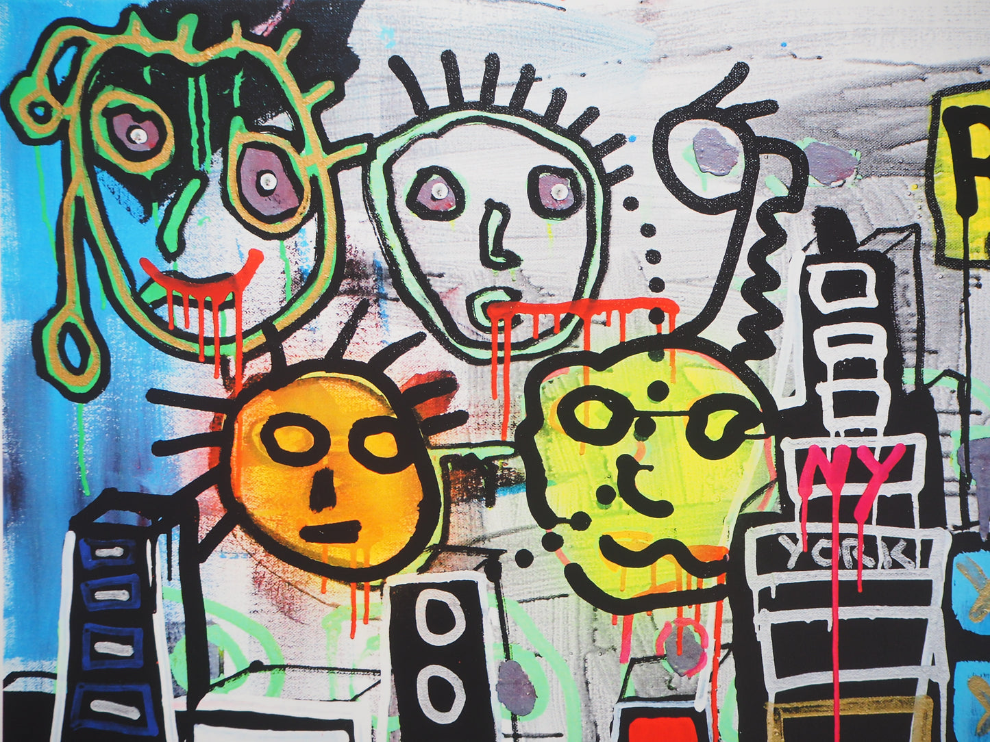 Paul KOSTABI : Portrait de famille à NY - Giclée originale signée