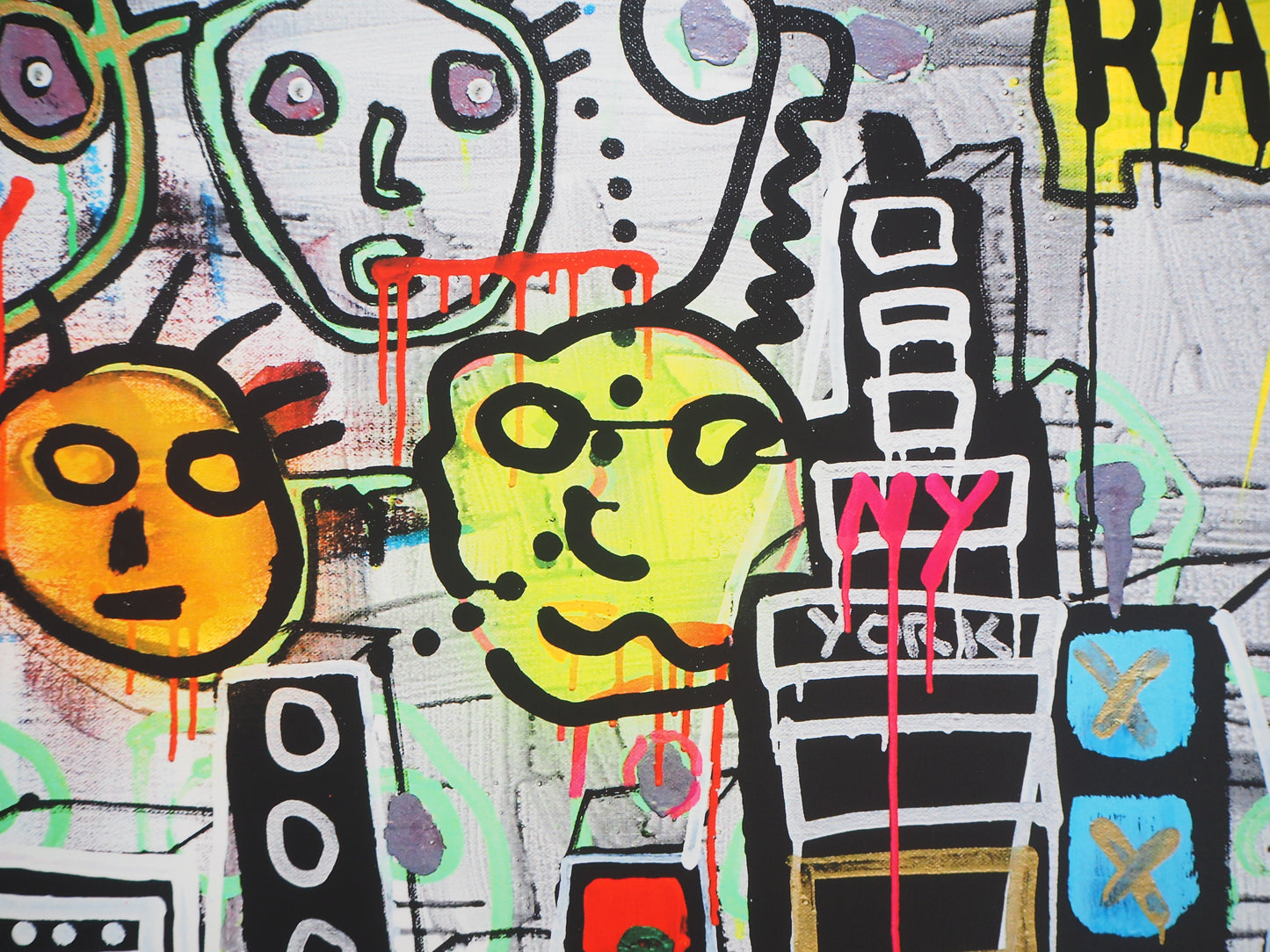Paul KOSTABI : Portrait de famille à NY - Giclée originale signée