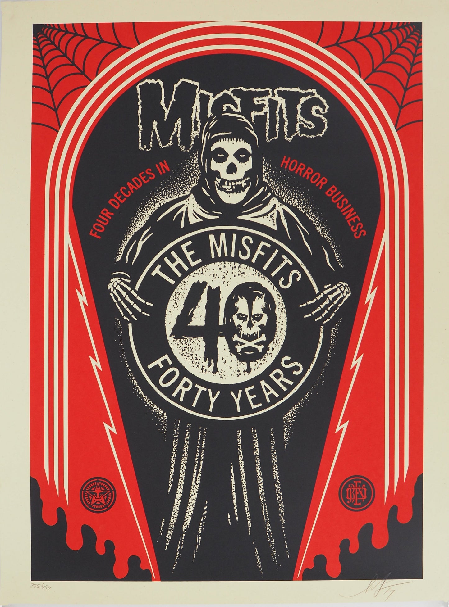 Shepard FAIREY (OBEY) : MISFITS 40TH Crypth - Lithographie originale signée