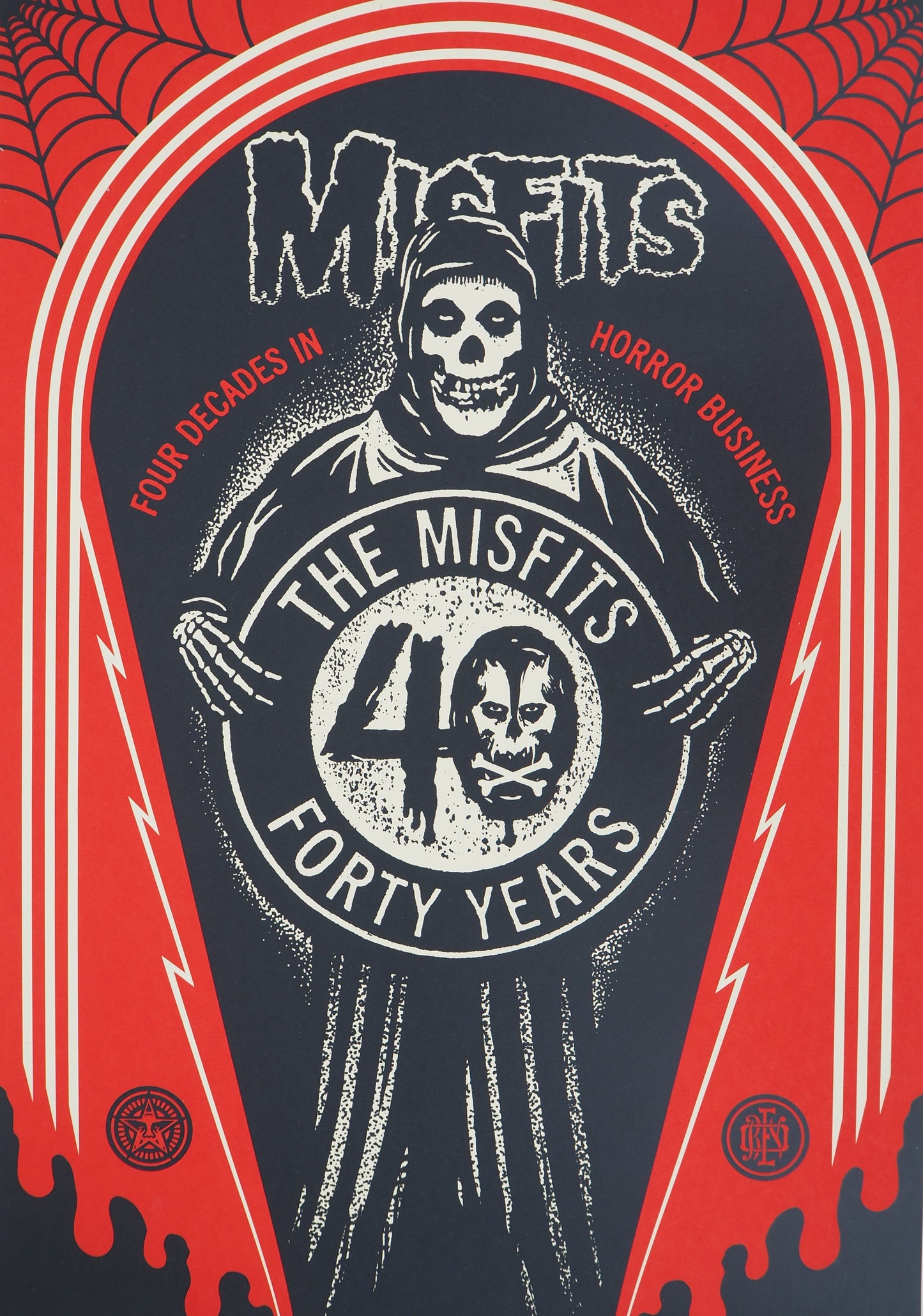 Shepard FAIREY (OBEY) : MISFITS 40TH Crypth - Lithographie originale signée