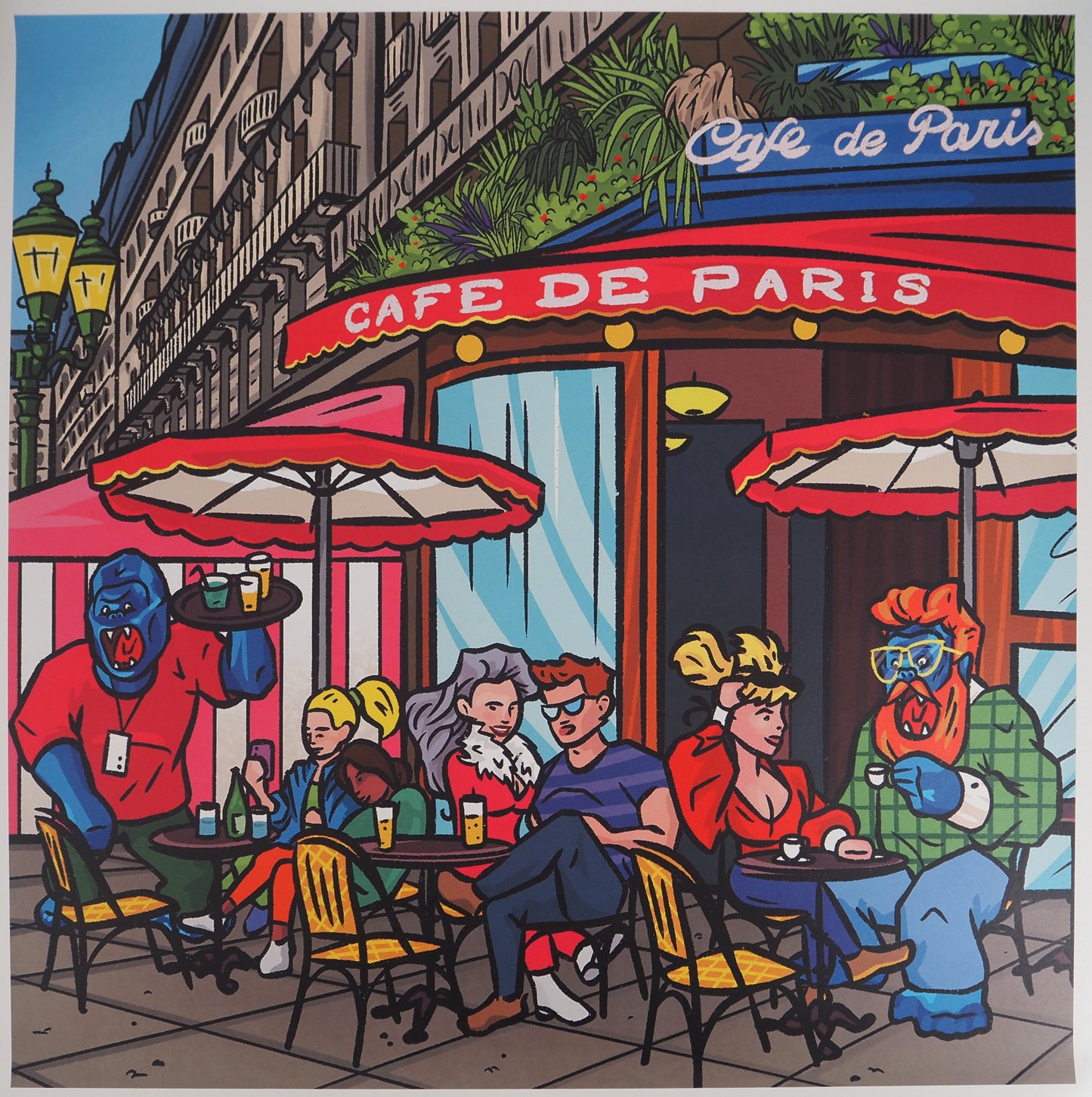 Richard ORLINSKI : Café de Paris - Digigraphie signée