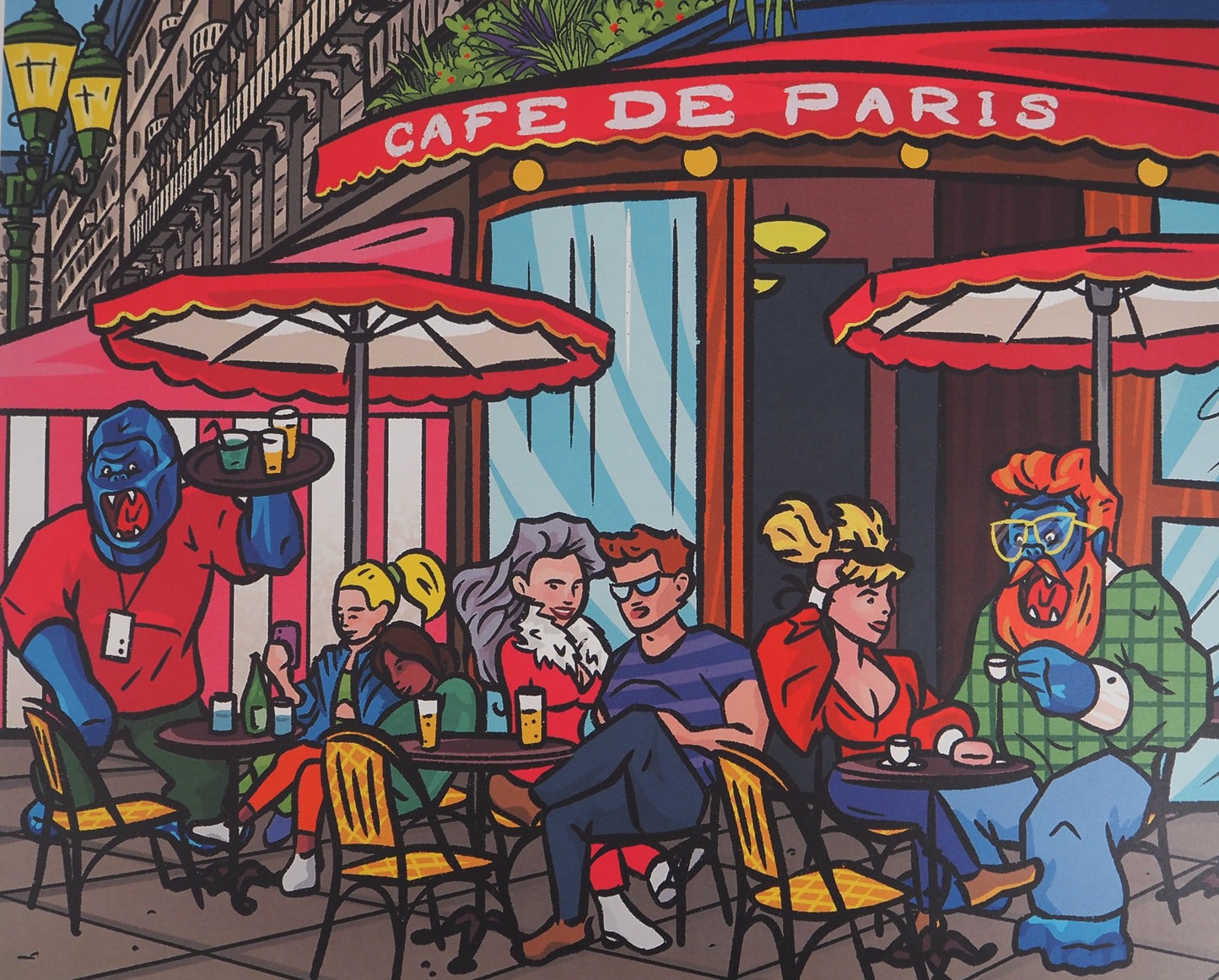 Richard ORLINSKI : Café de Paris - Digigraphie signée
