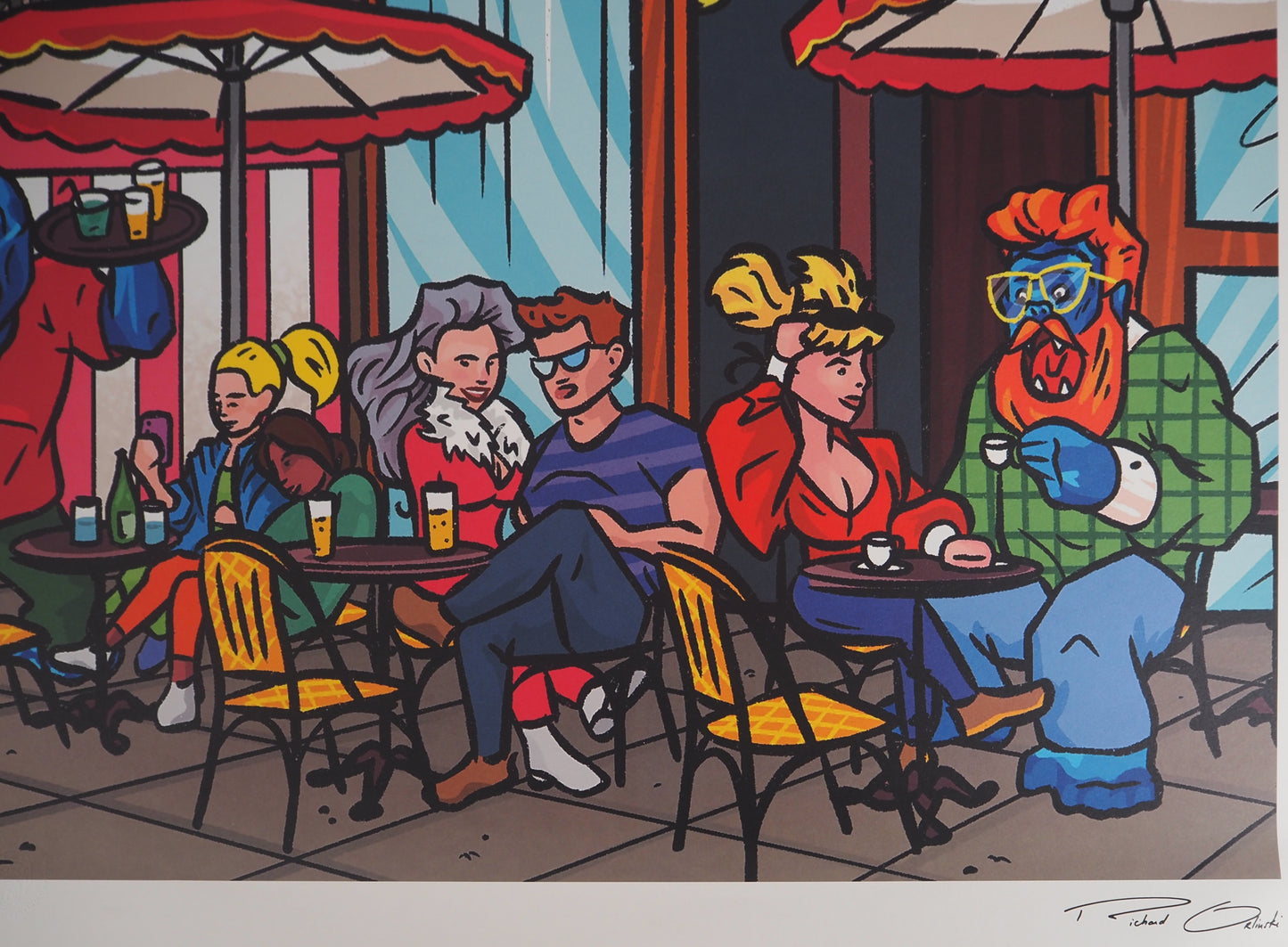 Richard ORLINSKI : Café de Paris - Digigraphie signée