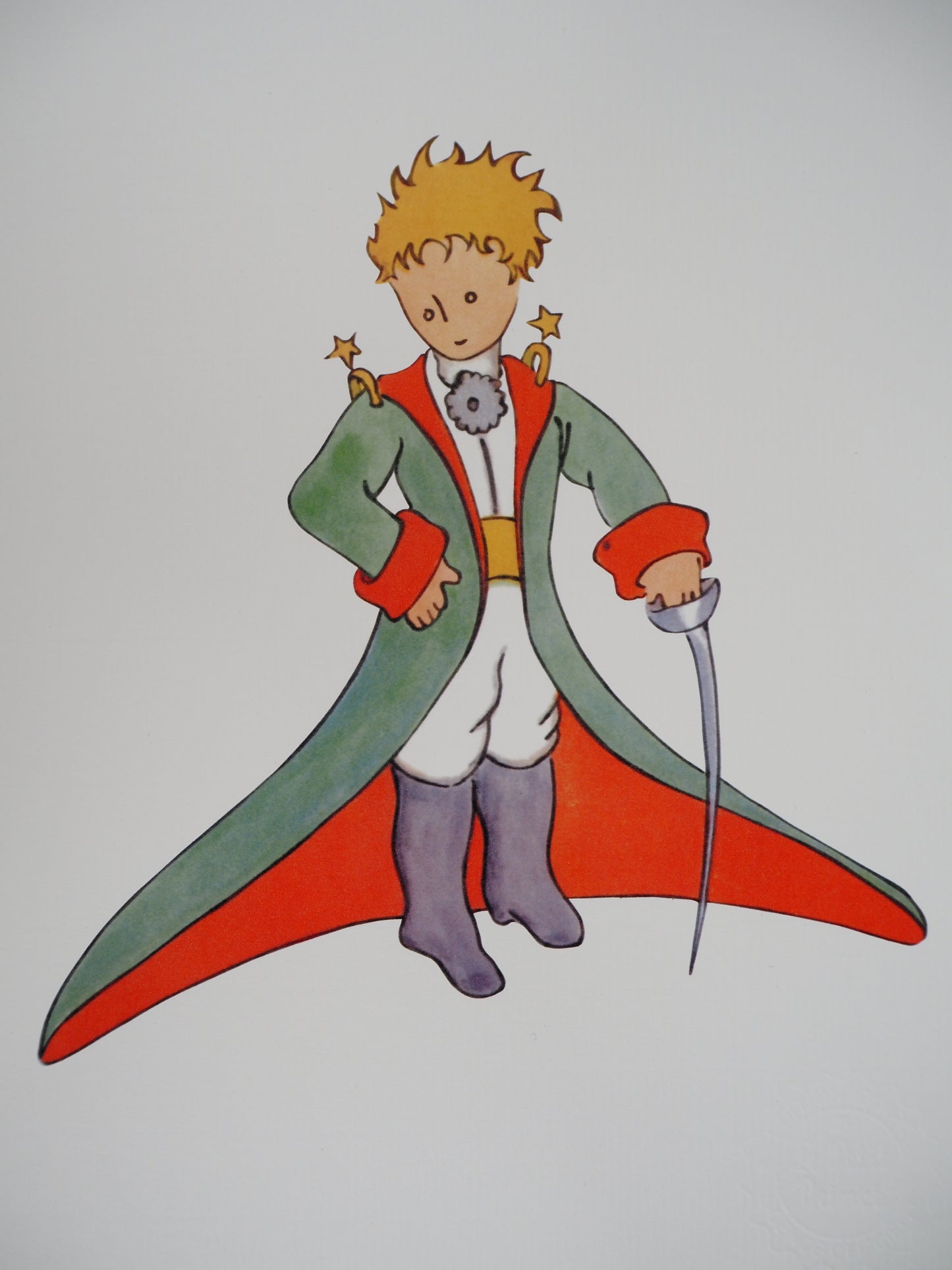 Antoine DE SAINT EXUPERY : Le Petit Prince en costume - Lithographie