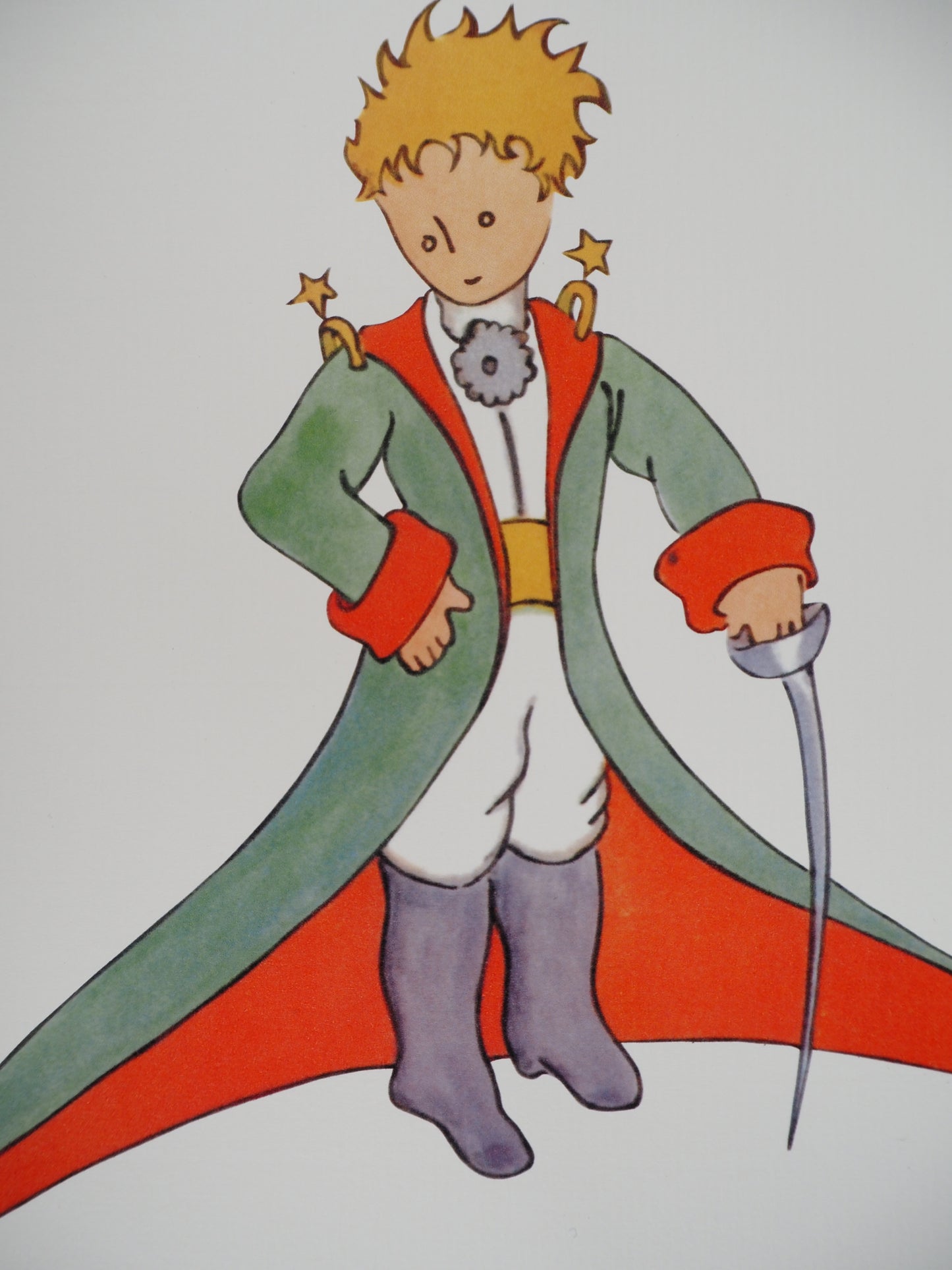 Antoine DE SAINT EXUPERY : Le Petit Prince en costume - Lithographie