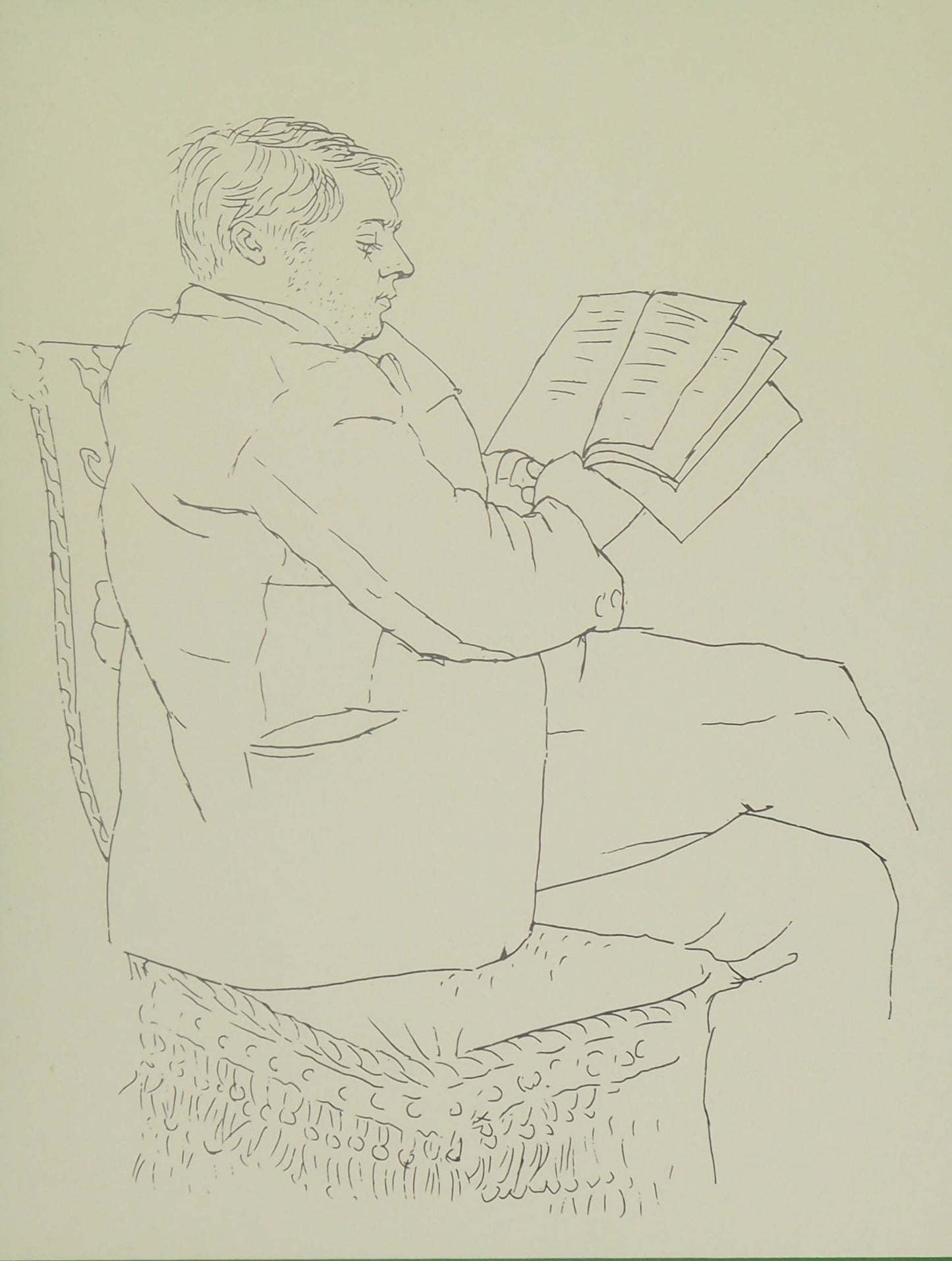 Pablo PICASSO : Portrait d'un lecteur, Pierre REVERDY - Affiche originale