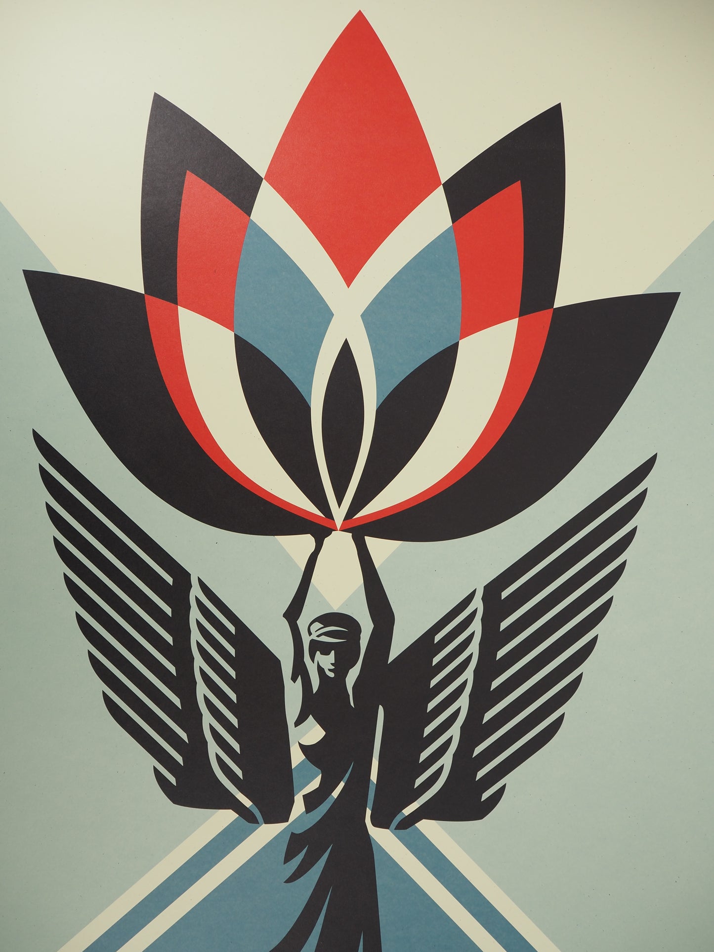 Shepard FAIREY (OBEY) : Lotus Angel - Lithographie originale signée