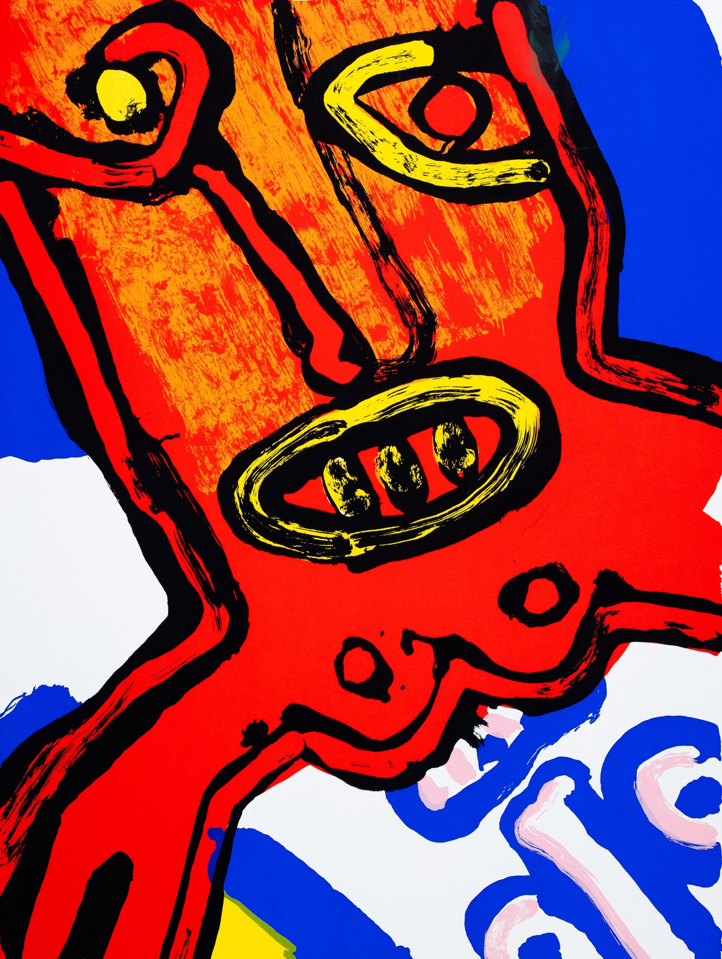 Bengt LINDSTROM : Portrait du monstre rouge - Lithographie originale signée et dédicacée