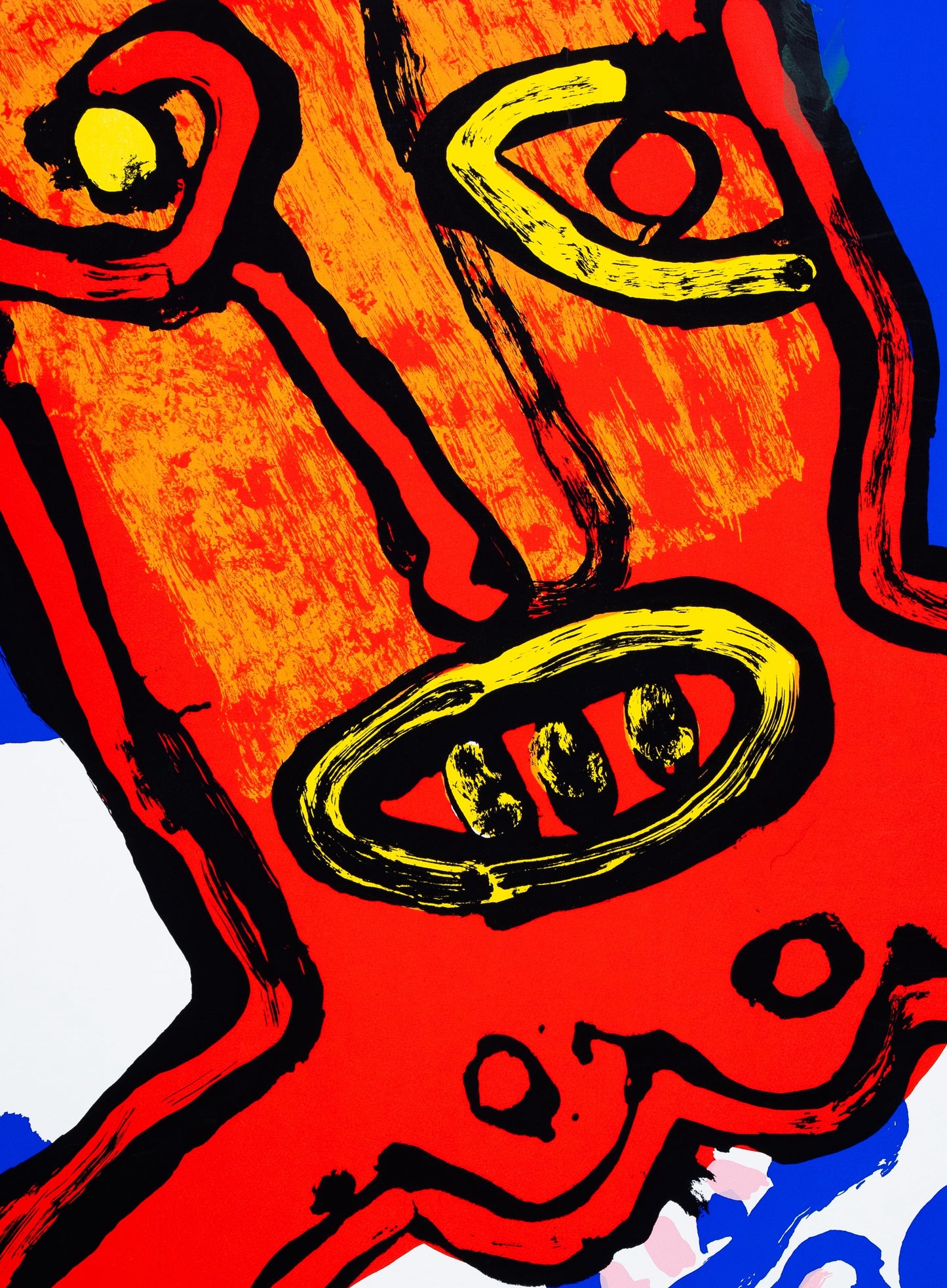 Bengt LINDSTROM : Portrait du monstre rouge - Lithographie originale signée et dédicacée
