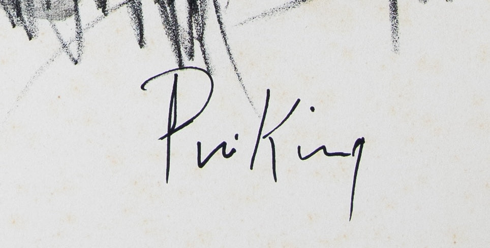 Franz PRIKING : La calligraphie - Lithographie originale signée