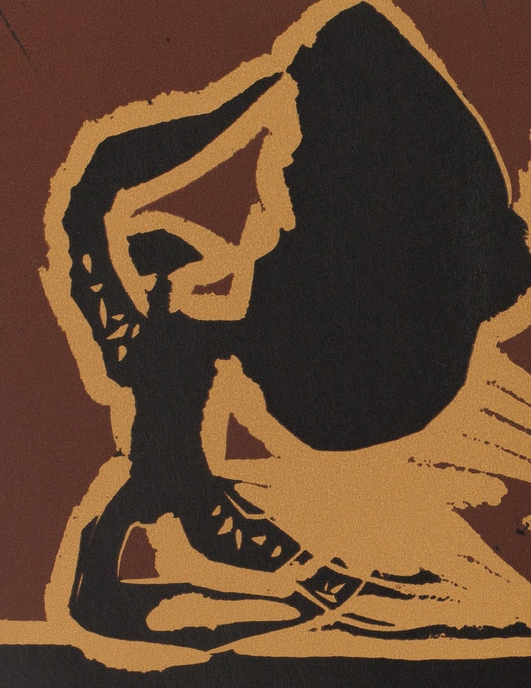 Pablo PICASSO : Corrida, la passe - Linogravure