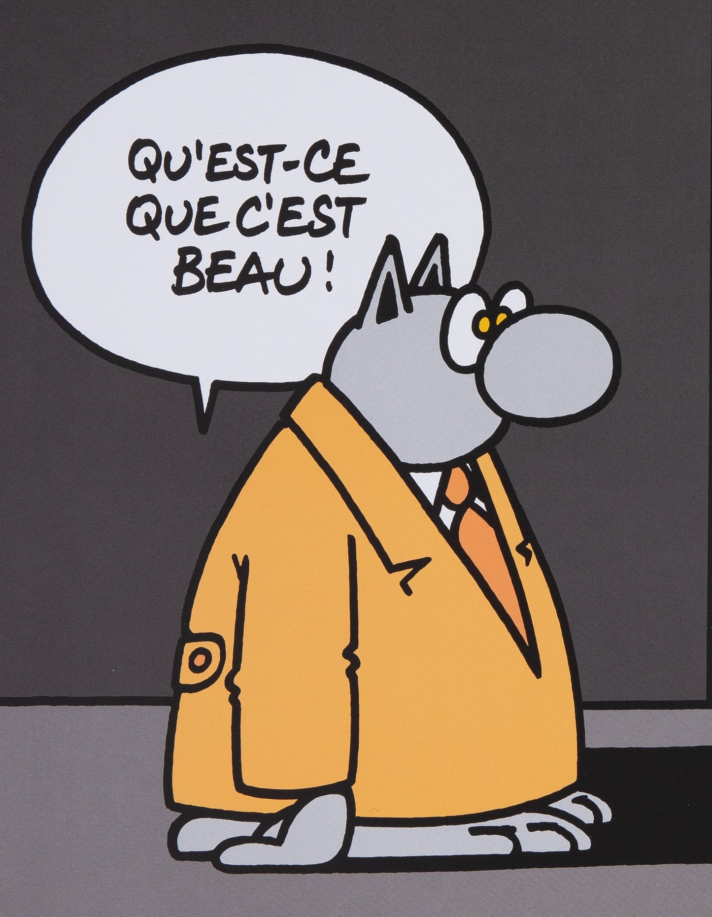 Philippe GELUCK : Le chat visite le Musée Soulages - Affiche originale