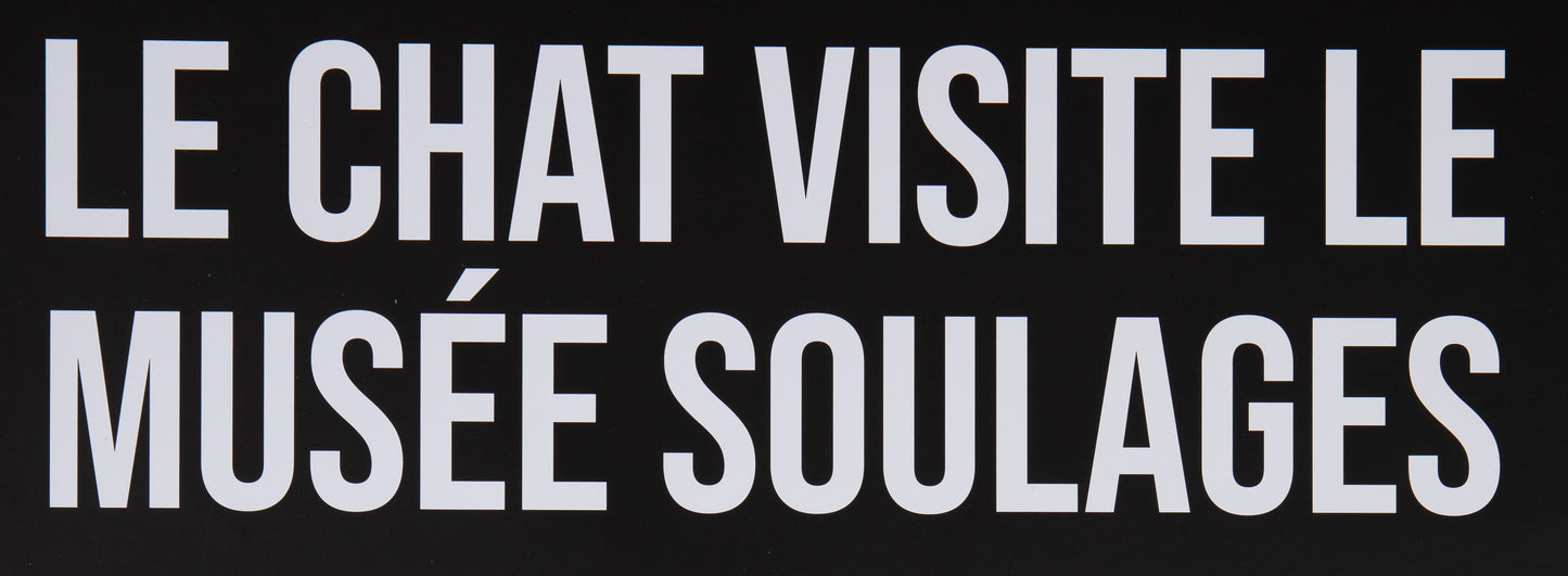 Philippe GELUCK : Le chat visite le Musée Soulages - Affiche originale