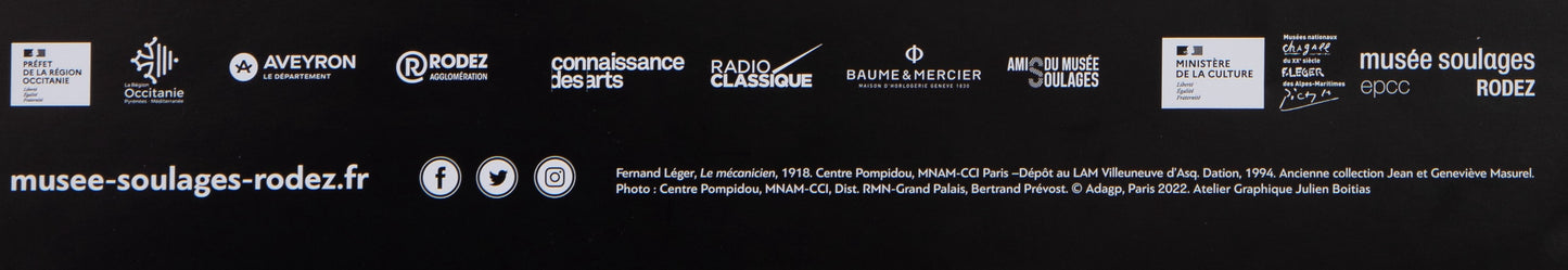Fernand LEGER : Exposition Musée Soulages - Affiche originale