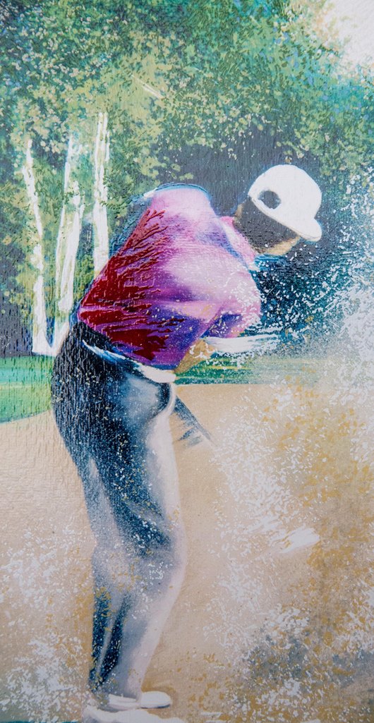 Victor SPAHN : Golfeur en action - Sérigraphie originale signée