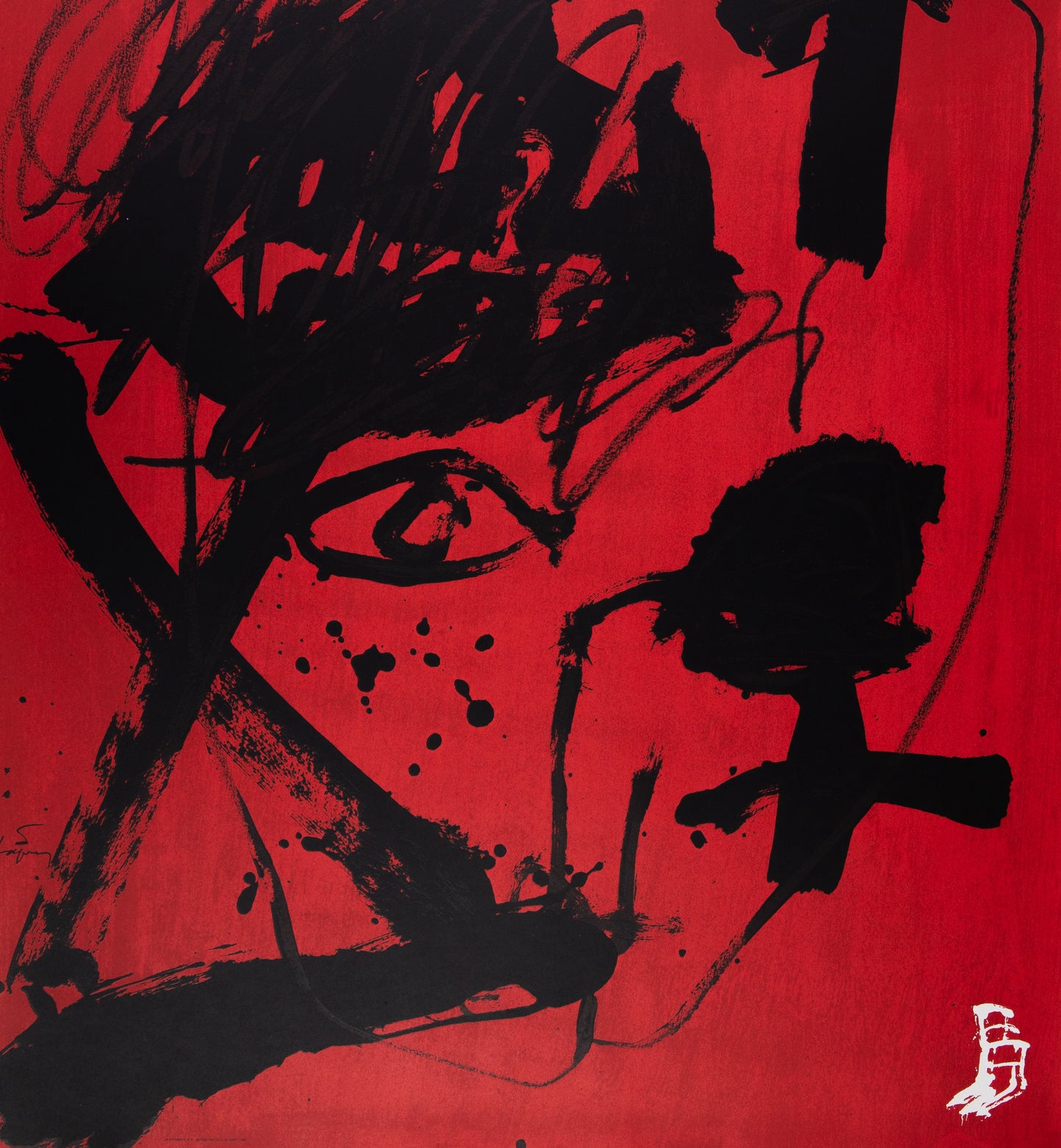 Antoni TAPIES : Composition abstraite - Affiche originale Signée
