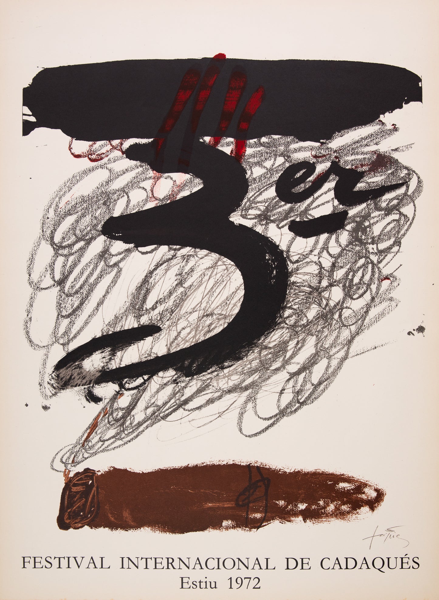 Antoni TAPIES : Festival de Cadaques - Lithographie originale signée