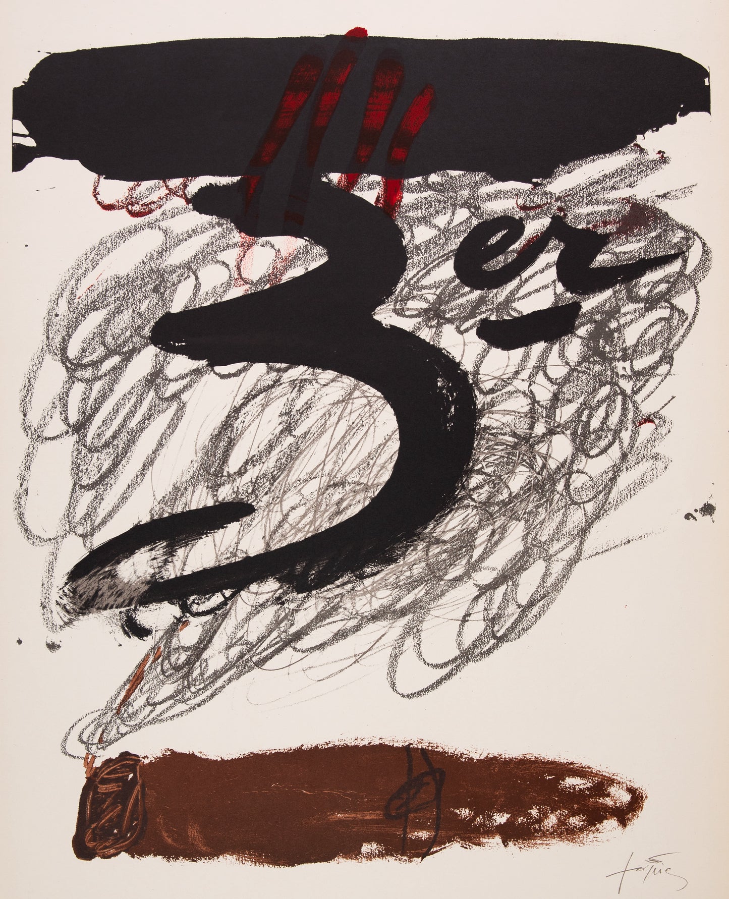 Antoni TAPIES : Festival de Cadaques - Lithographie originale signée