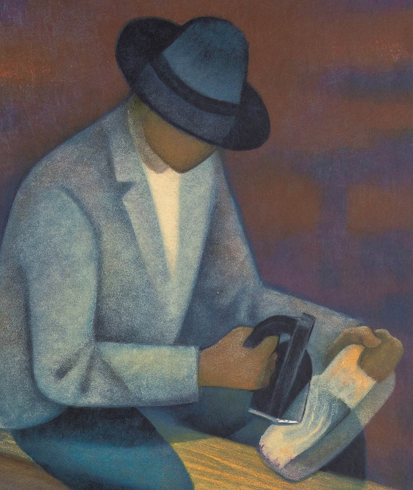 Louis TOFFOLI : Le Sabotier Portugais - Lithographie originale signée