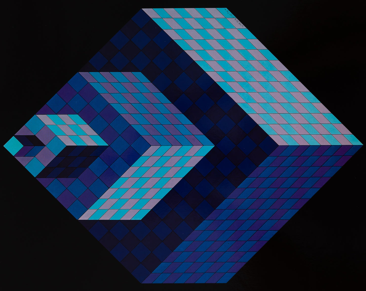 Victor VASARELY : AXO NEW YORK - Héliogravure