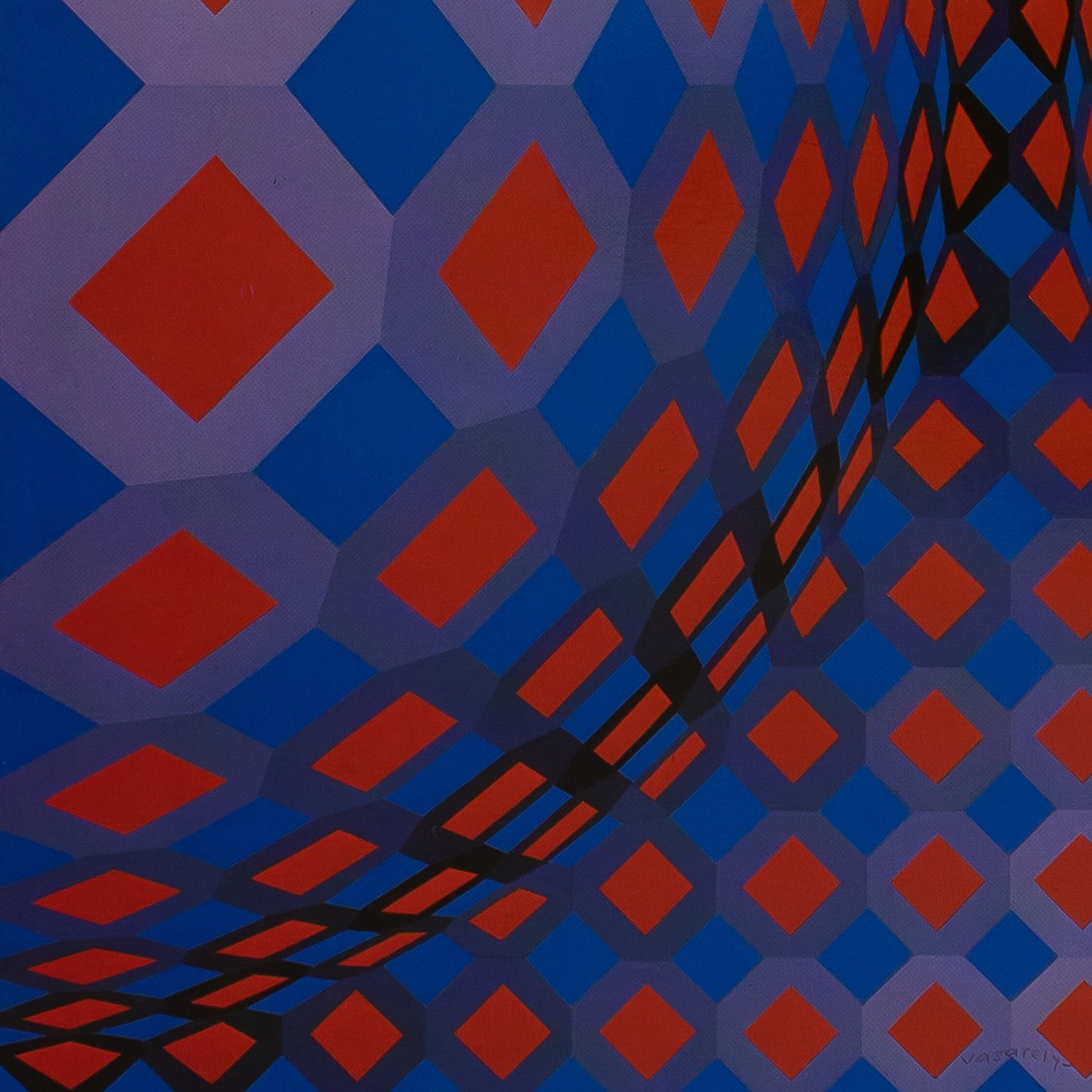 Victor VASARELY : ONDOCTRO X - Héliogravure