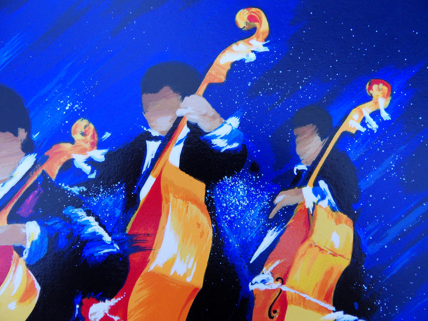 Victor SPAHN : Concert trio de contrebasses - Sérigraphie originale signée